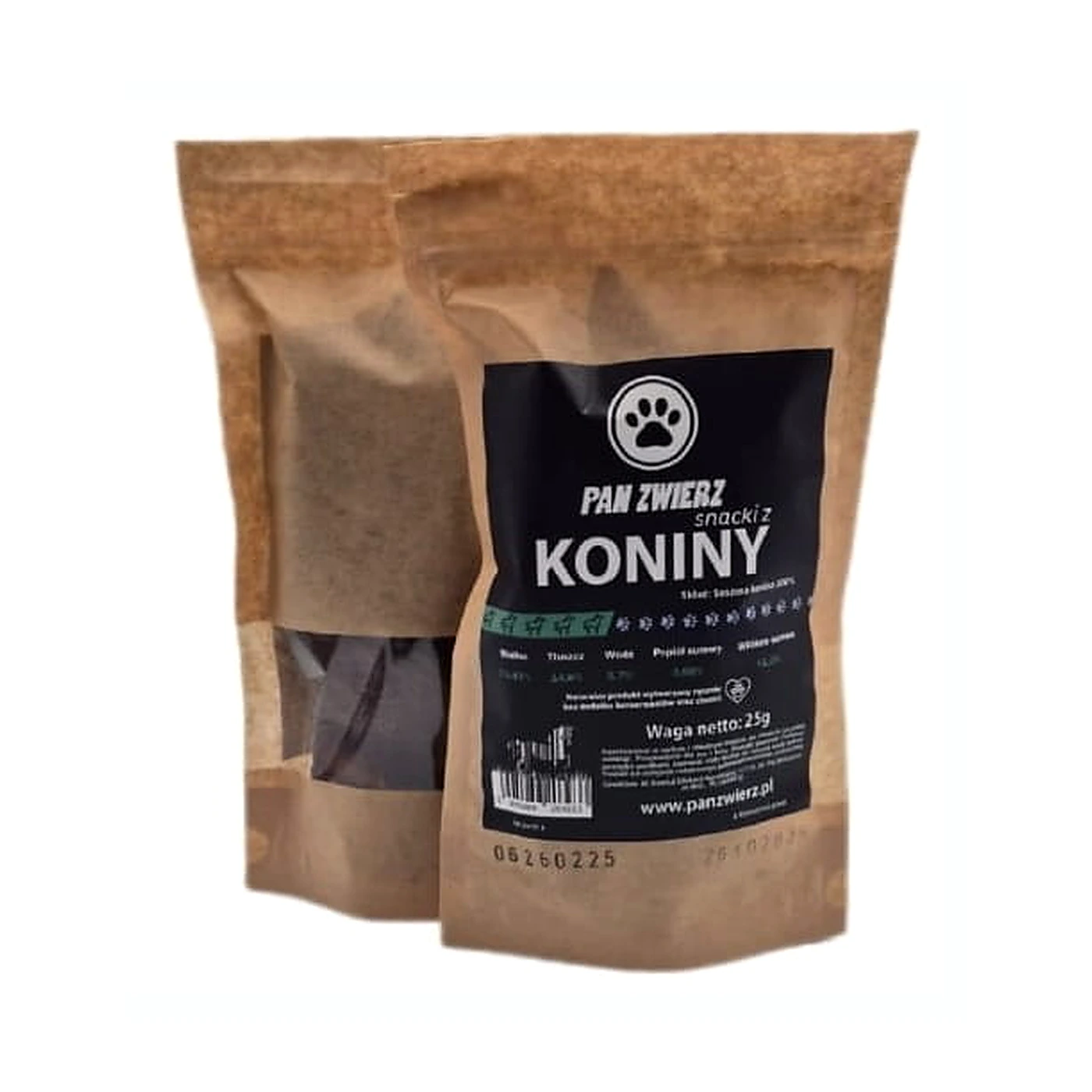 Smaczki suszone Pan Zwierz Konina 25 gram