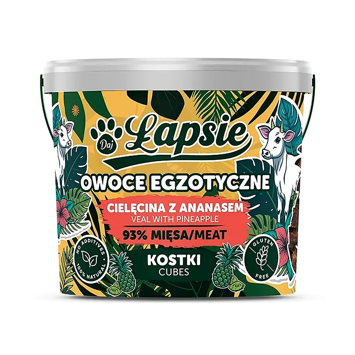 ŁAPSIE Kostki owoce egzotyczne Cielęcina z ananasem 160g