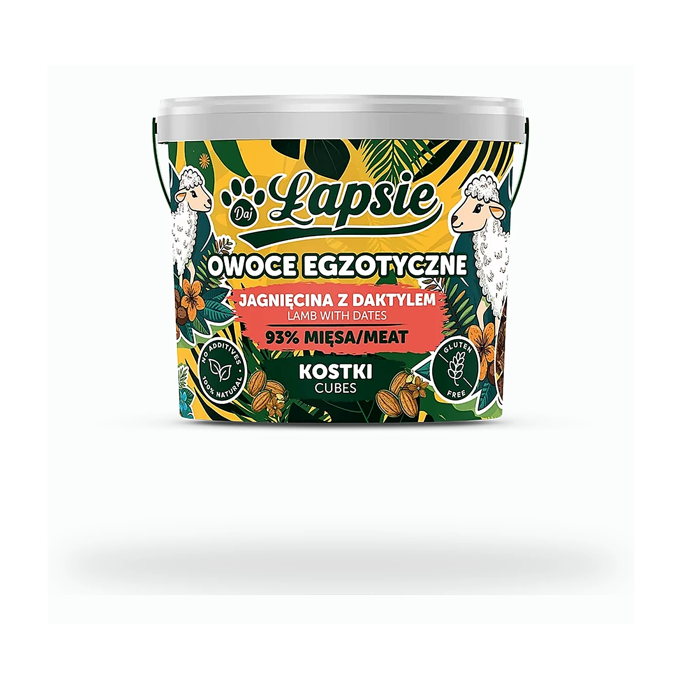 ŁAPSIE Kostki owoce egzotyczne Jagnięcina z daktylem 160g