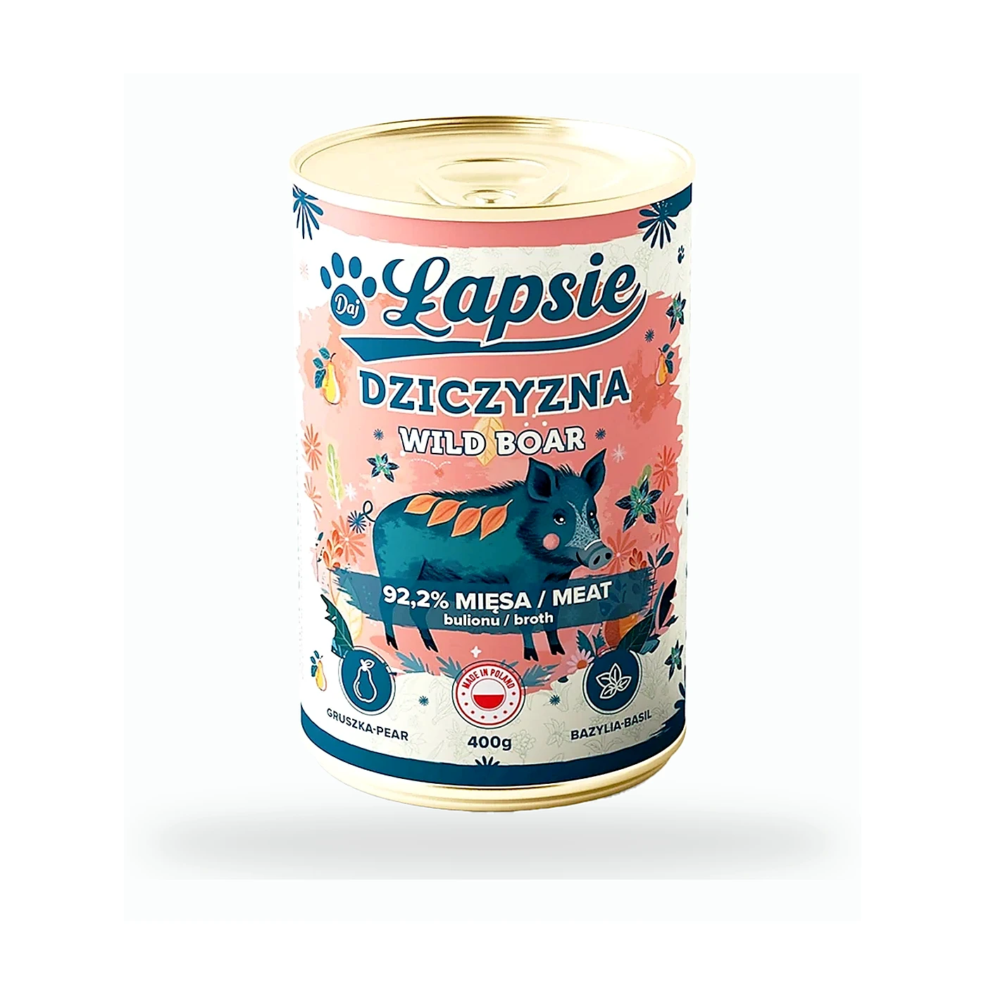 ŁAPSIE MONOBIAŁKOWA  KARMA ADULT Z DZIKIEM 400G