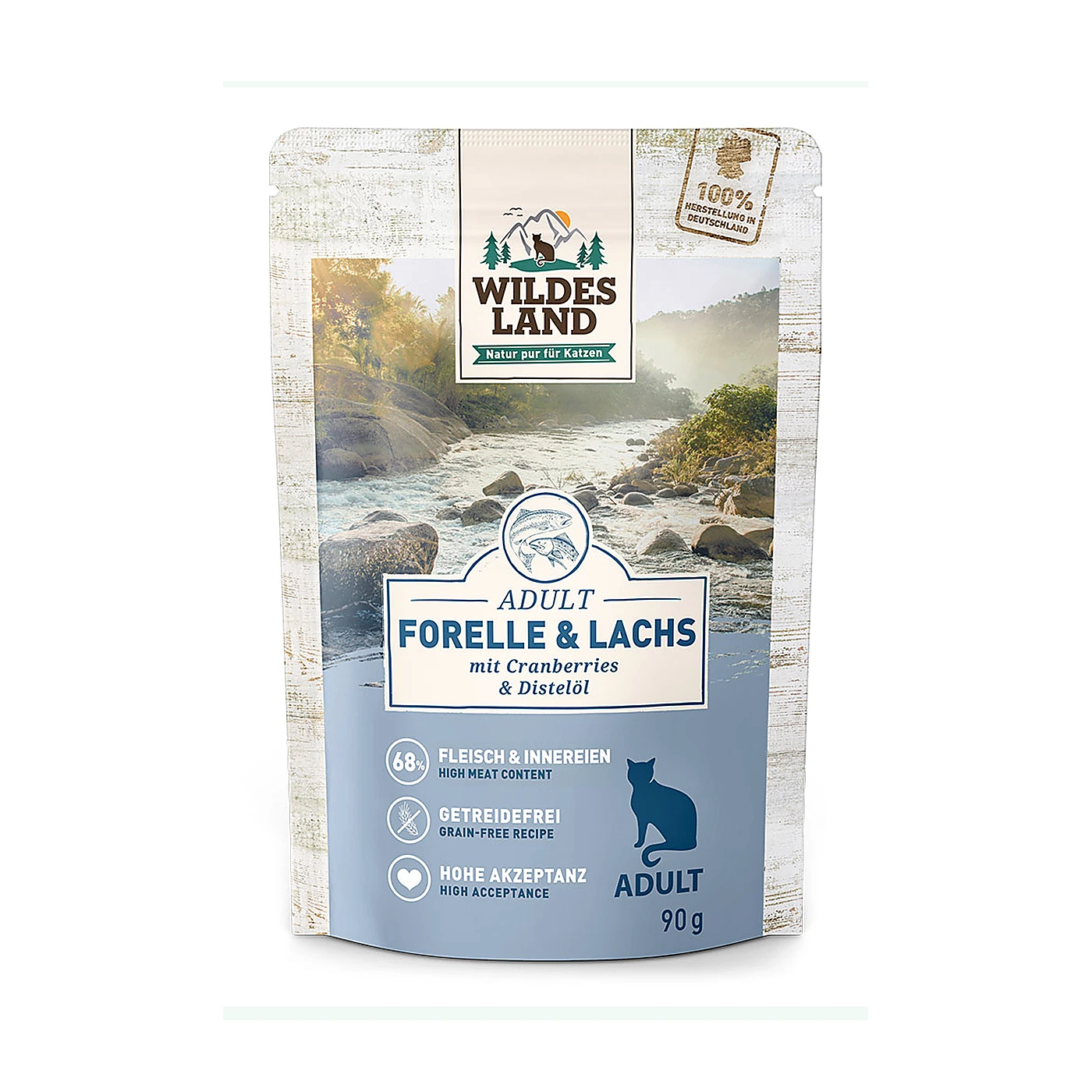WILDES LAND CAT Classic Forelle Lachs  - pstrąg i łosoś z żurawiną  (90g)