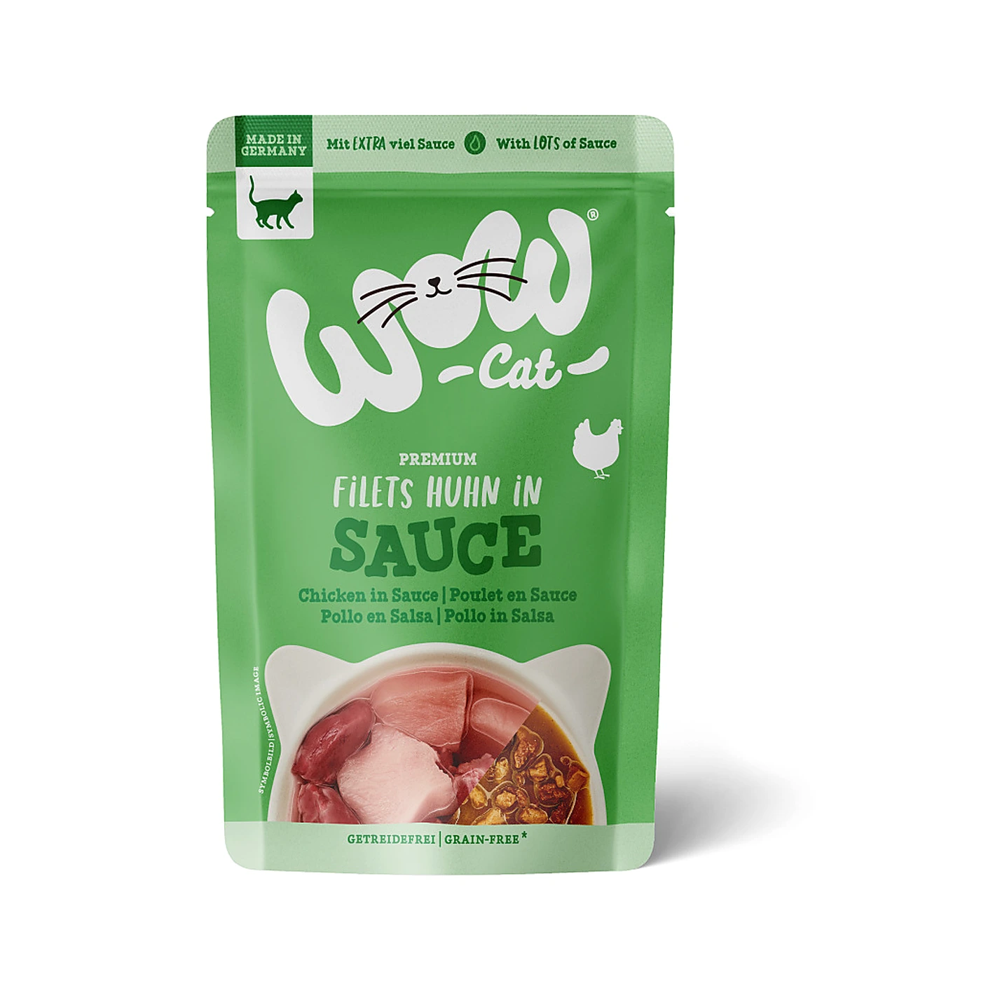 WOW CAT Huhn in sauce - filety kurczaka w sosie (85g)