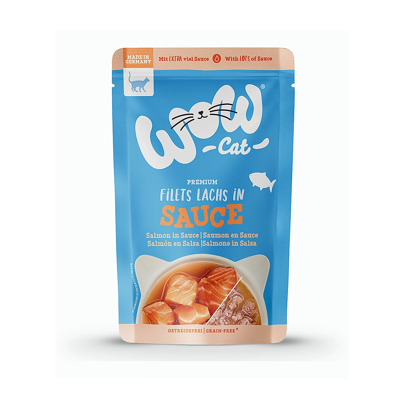 WOW CAT Lachs in sauce - filety łososia w sosie (85g)