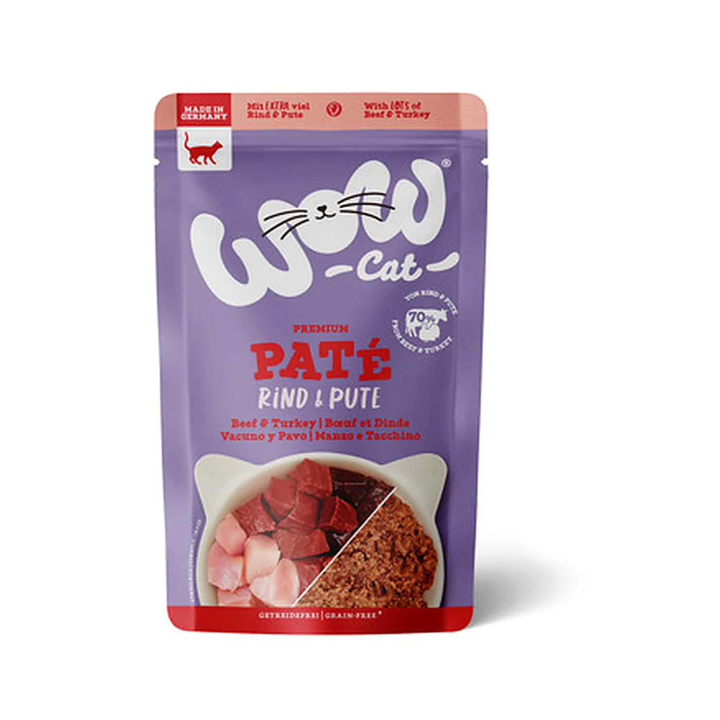 WOW CAT Rind Pute - wołowina z indykiem  (125g)