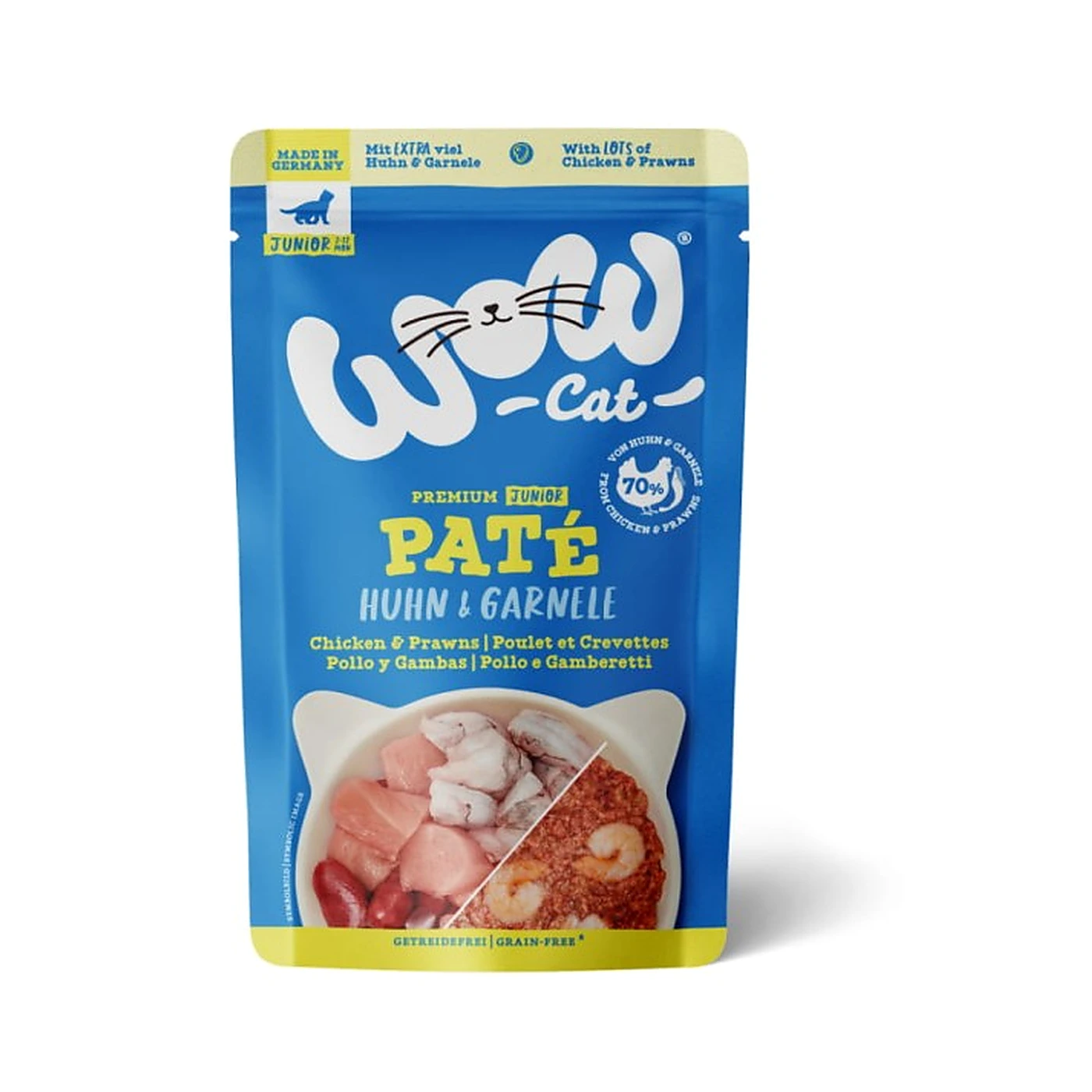 WOW CAT Junior Huhn Garnelen - kurczak z krewetkami (125g)