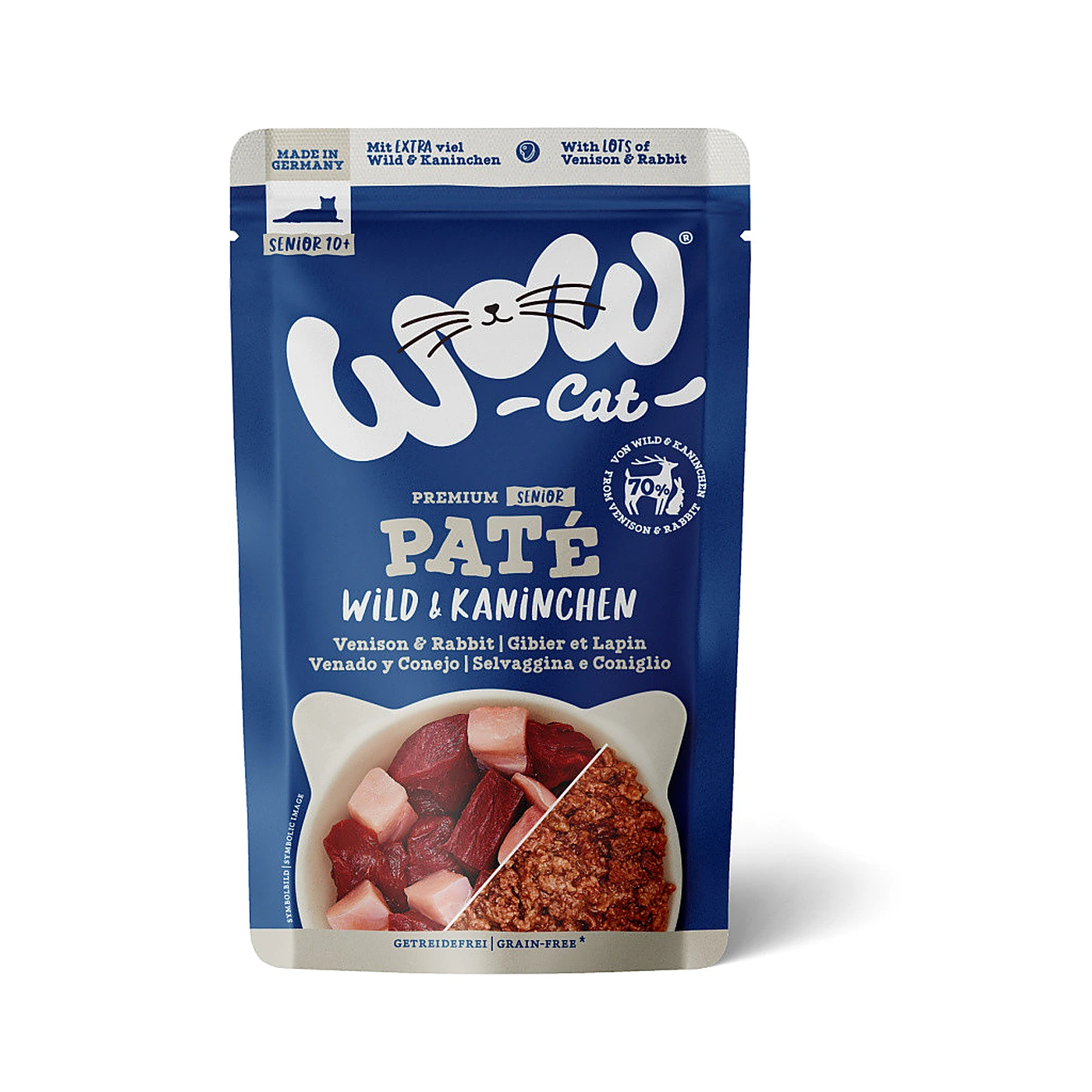 WOW CAT Senior Wild Kaninchen - dziczyzna z królikiem (125g)
