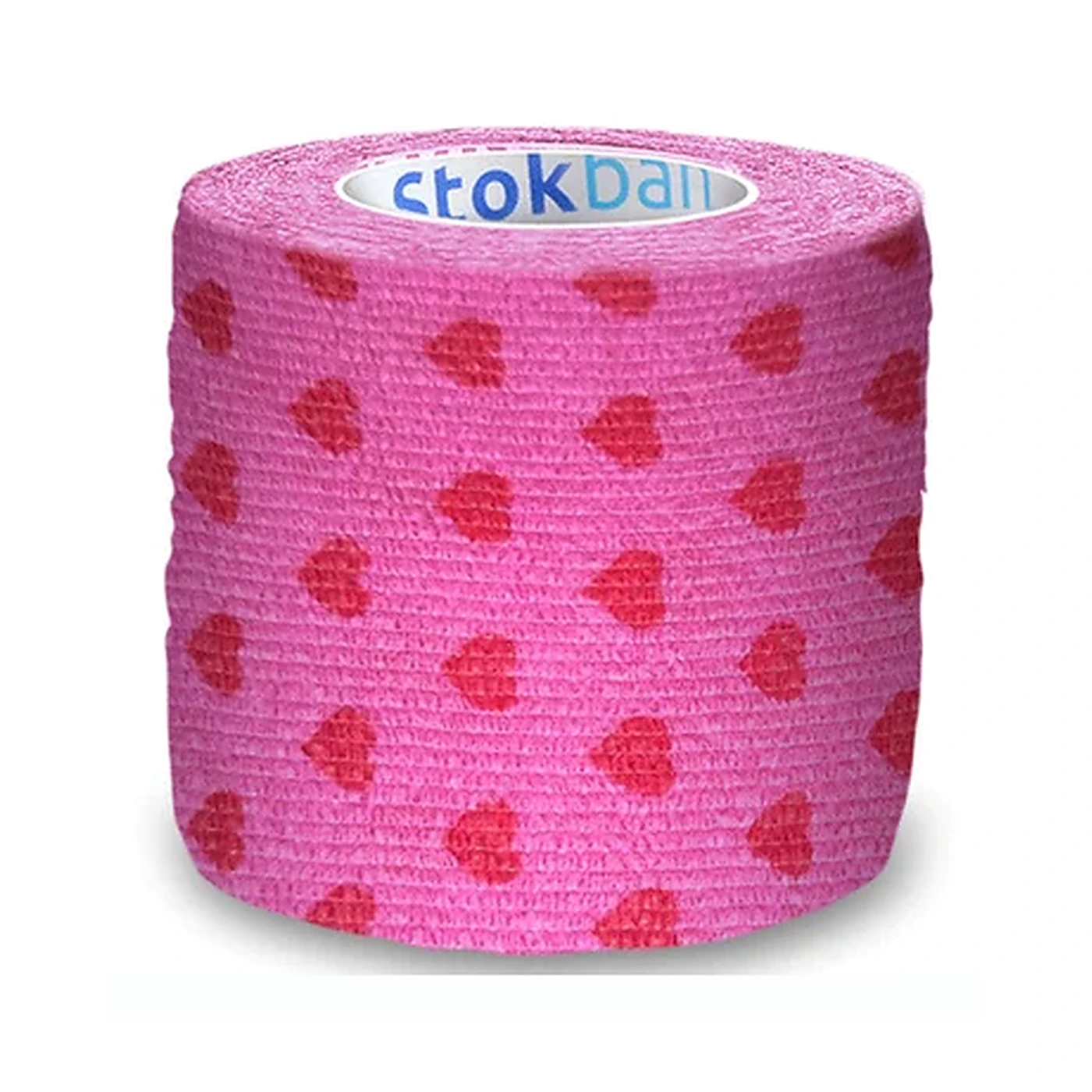 Bandaż Stokban 5cm / 4,5m różowe serduszka