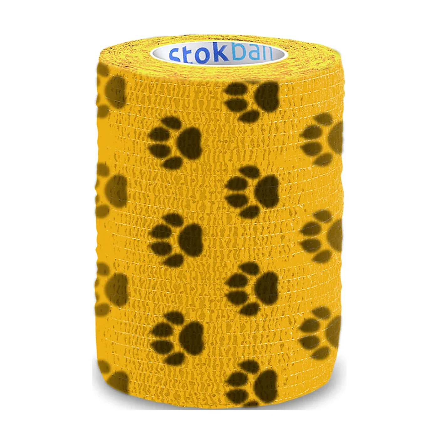 Bandaż Stokban 5cm / 4,5m żółty w łapki