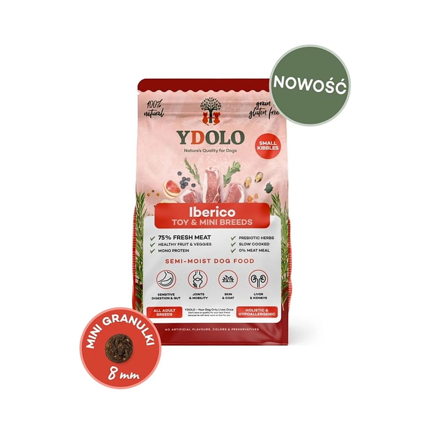 YDOLO MINI Iberico wieprzowina  dla psów małych ras (700g)