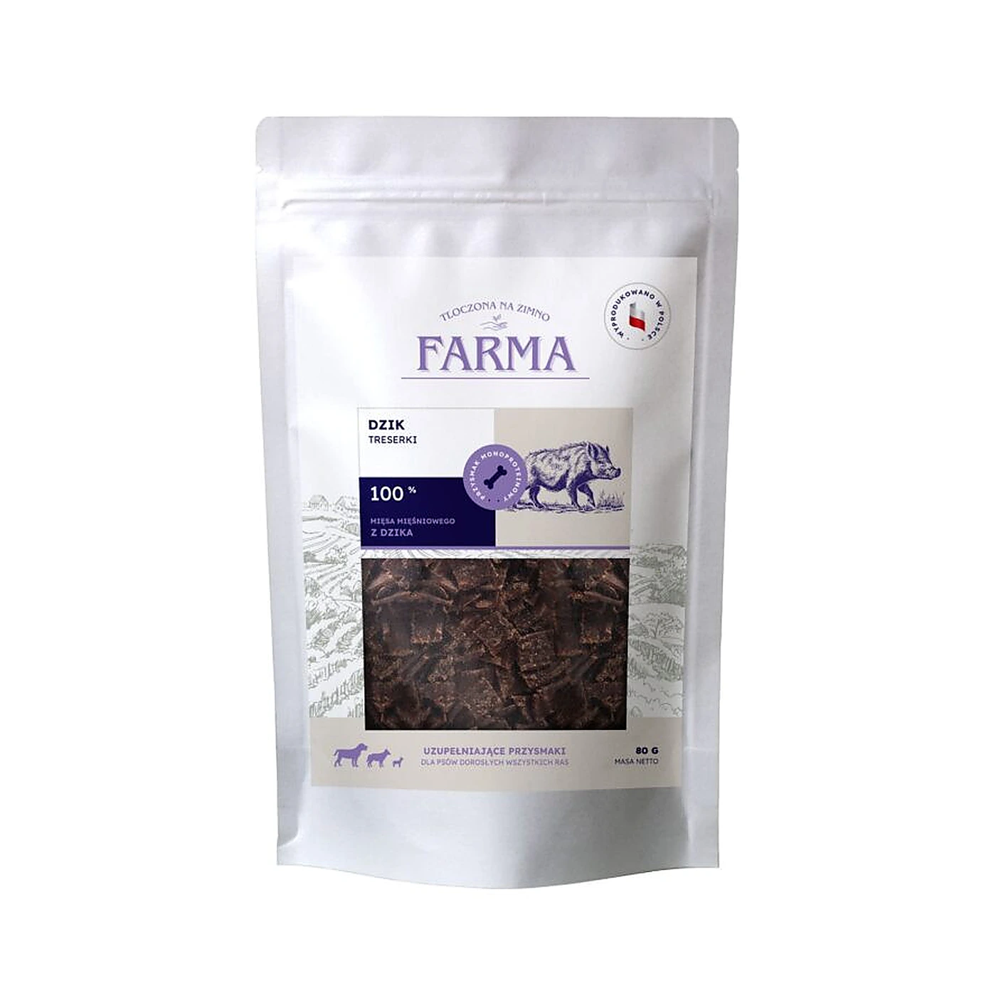 Farma Pies Trenerki Dzik Przysmak 80g