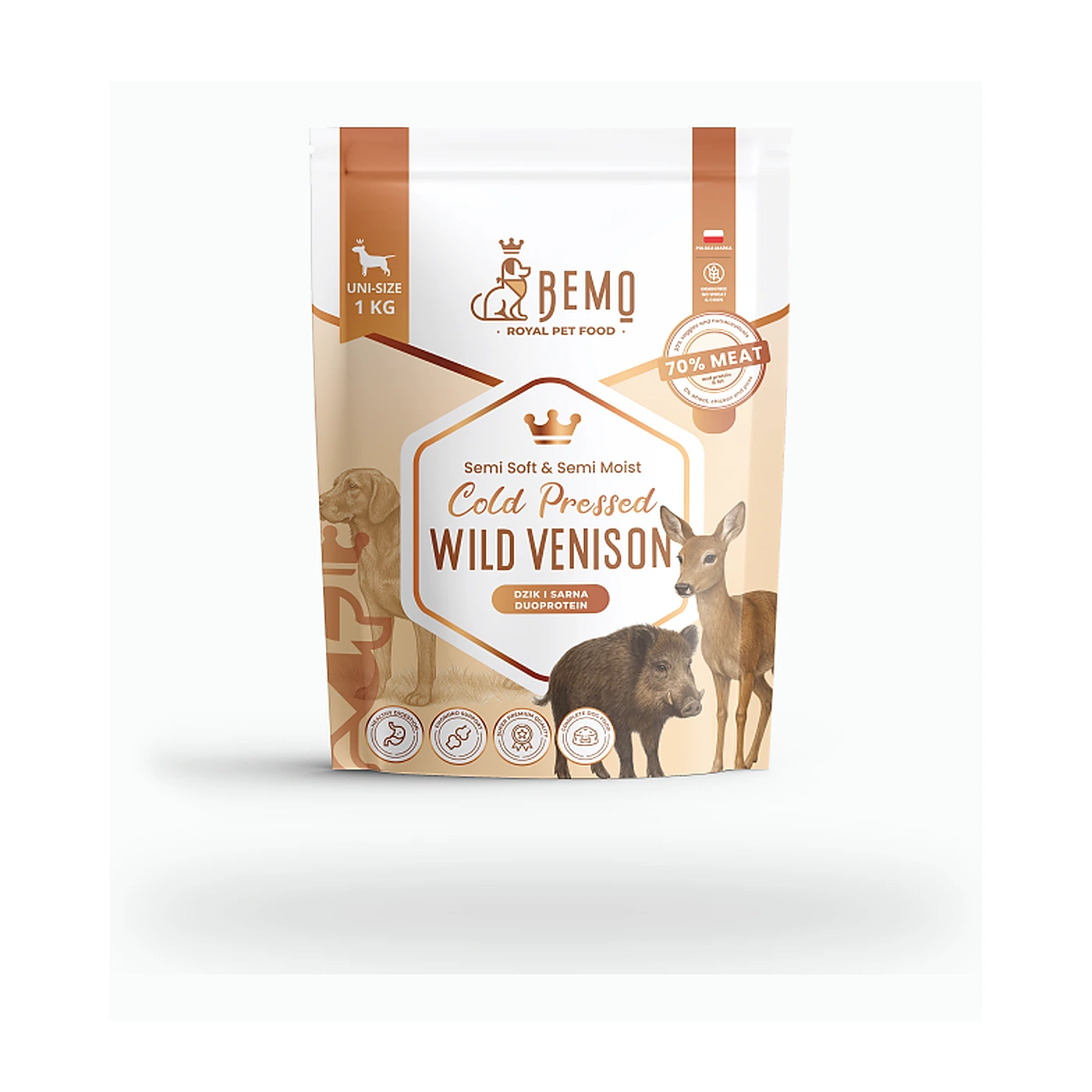 Bemo Cold Pressed Wild Venison - karma tłoczona na zimno dla psów z dziczyzną i sarniną 1kg
