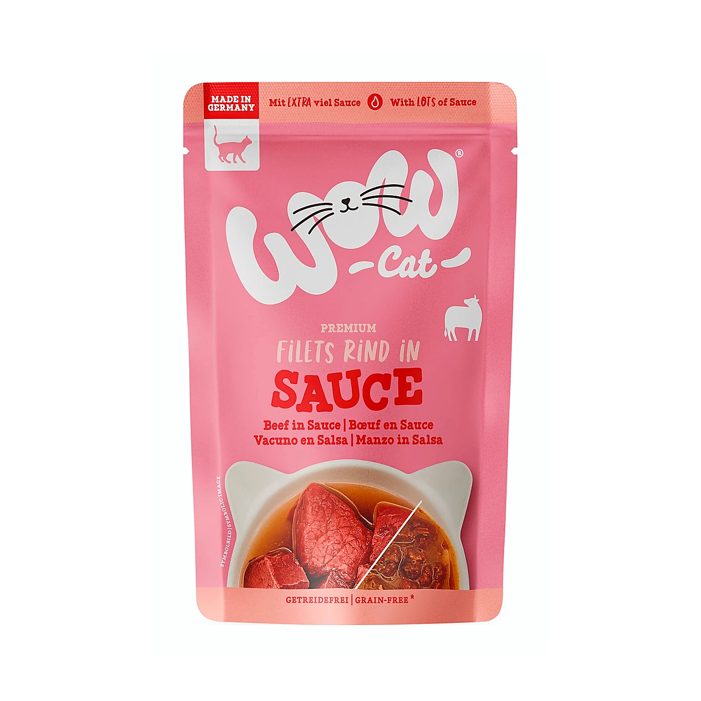 WOW CAT Rind in sauce - kawałki wołowiny w sosie (85g)