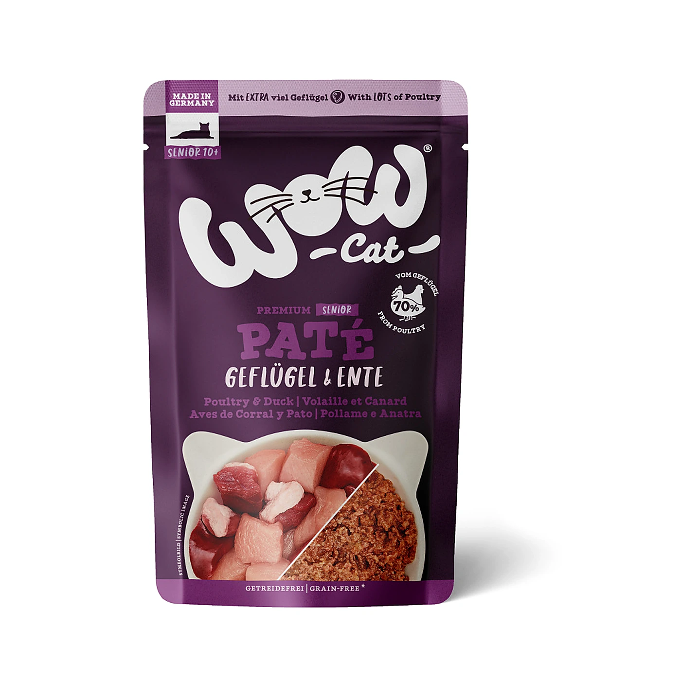 WOW CAT Senior Geflugel Ente - drób z kaczką (125g)