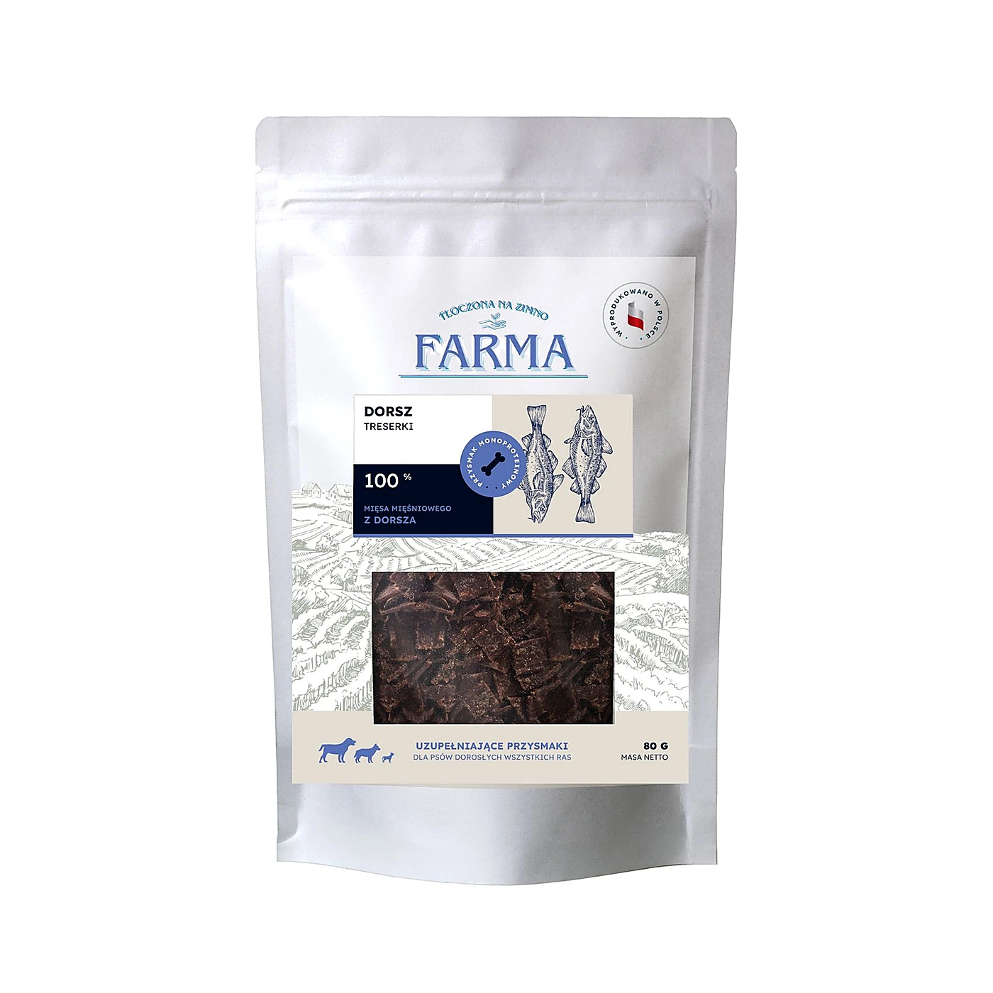 Farma Pies Treserki Dorsz 80g