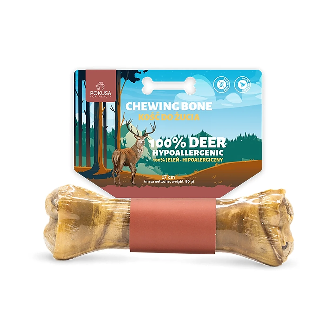 FEEL THE WILD Chewing Bone / Kość do żucia DEER (jeleń) 17cm
