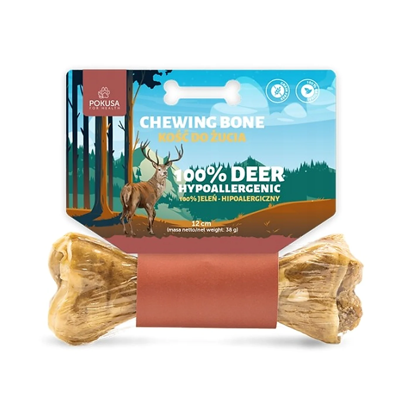 FEEL THE WILD Chewing Bone / Kość do żucia DEER (jeleń) 12cm