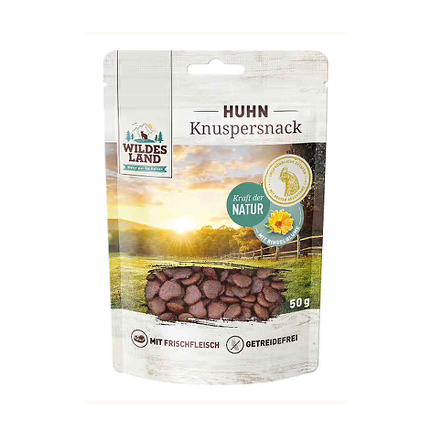 WILDES LAND CAT Knabberkissen Huhn - przysmaki dla kota(50g)