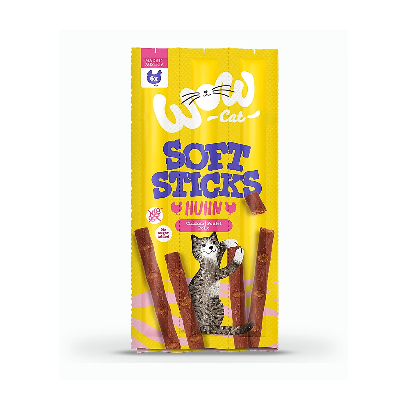 WOW CAT Soft Sticks Huhn (6x5g)
