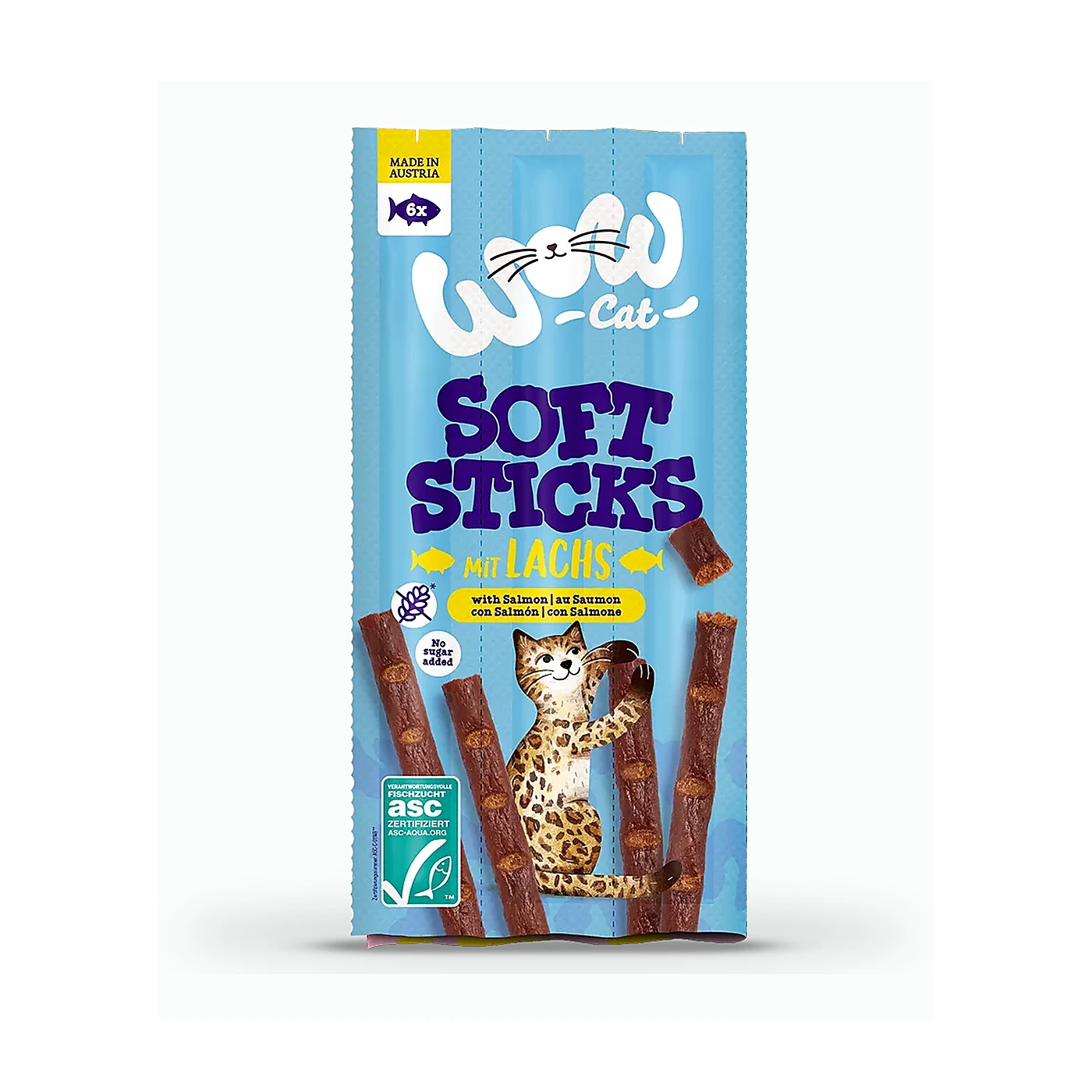 WOW CAT Soft Sticks Lachs (6x5g)