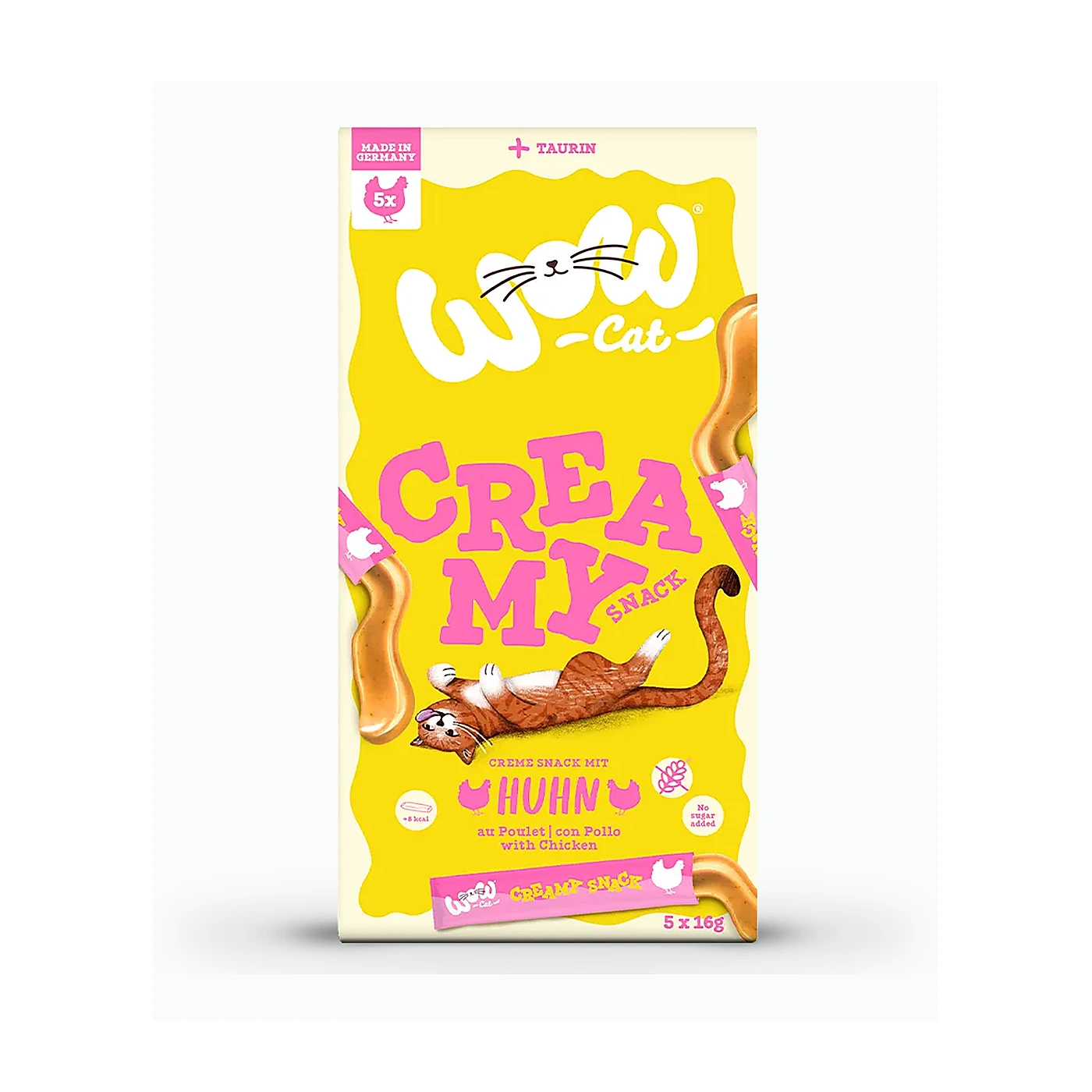 WOW CAT Creamy Snacks Huhn (5x16g)