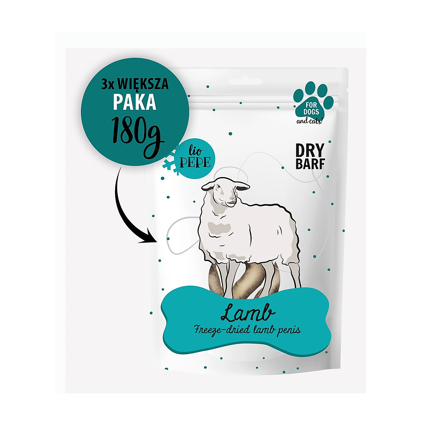 Przysmak Lio PEPE Lamb penis XL (penis jag.) 180g