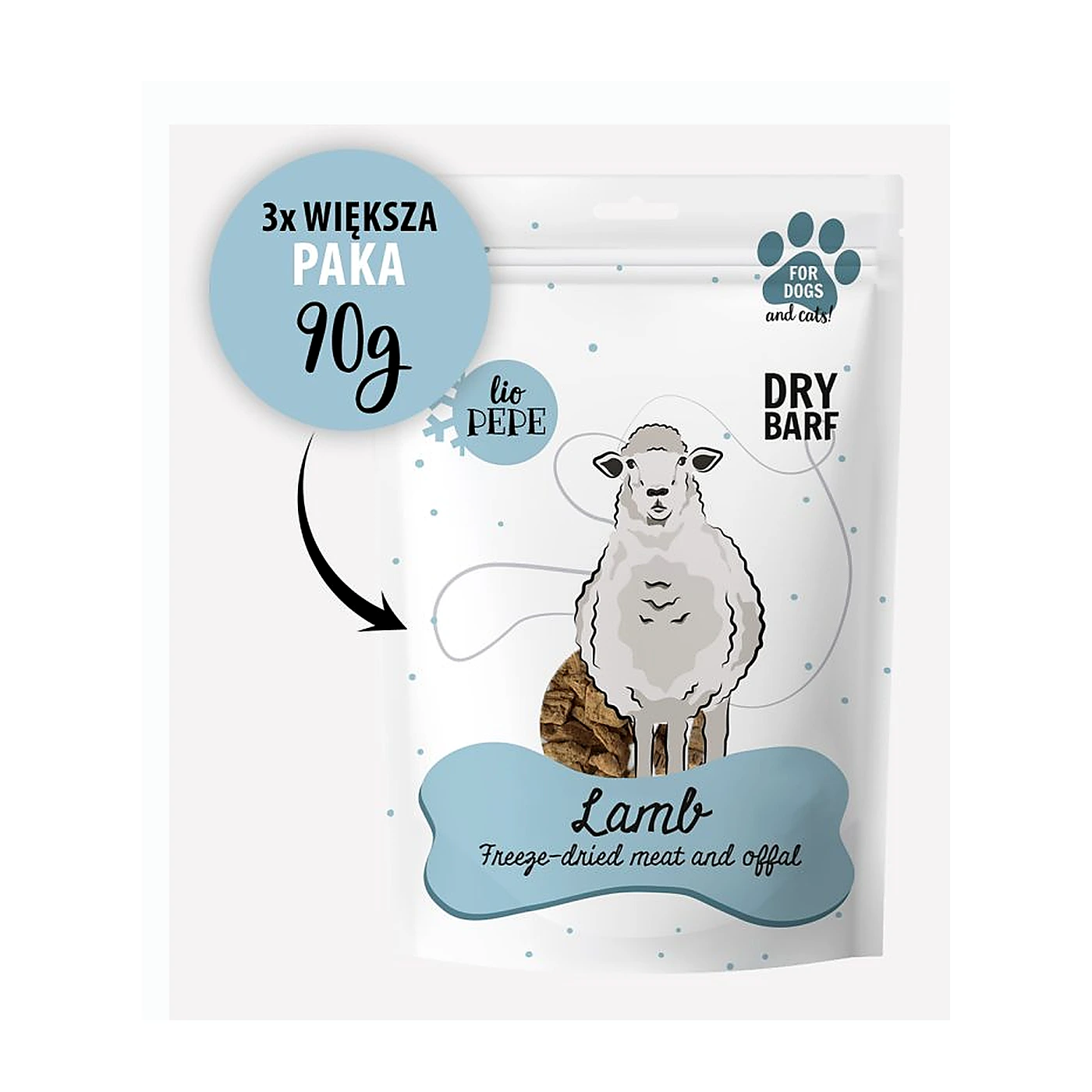 Przysmak Lio PEPE Lamb XL (jagnięce płuco) 90g