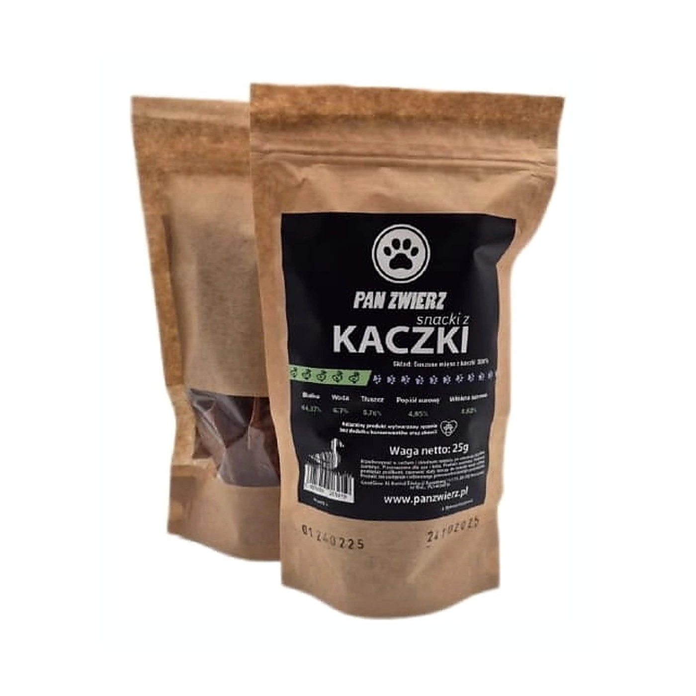 Smaczki suszone Pan Zwierz Kaczka 25 gram