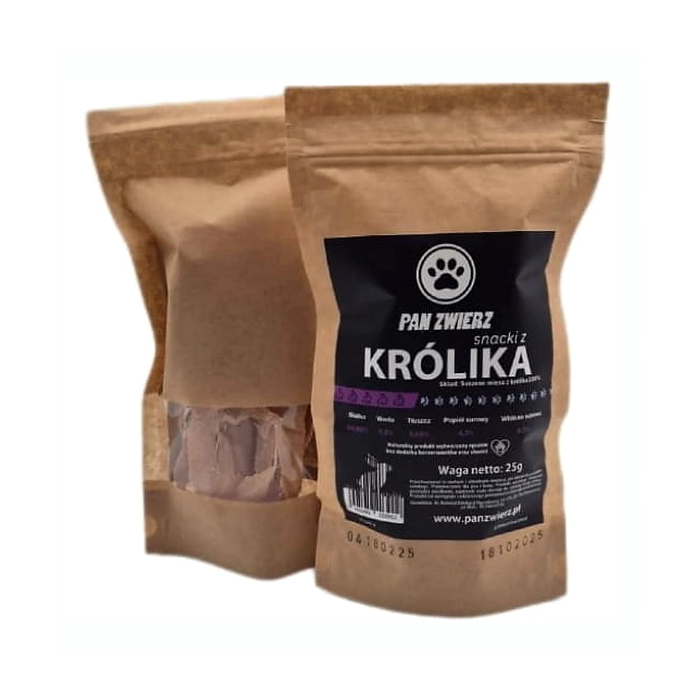 Smaczki  suszone Pan Zwierz Królik 25 gram
