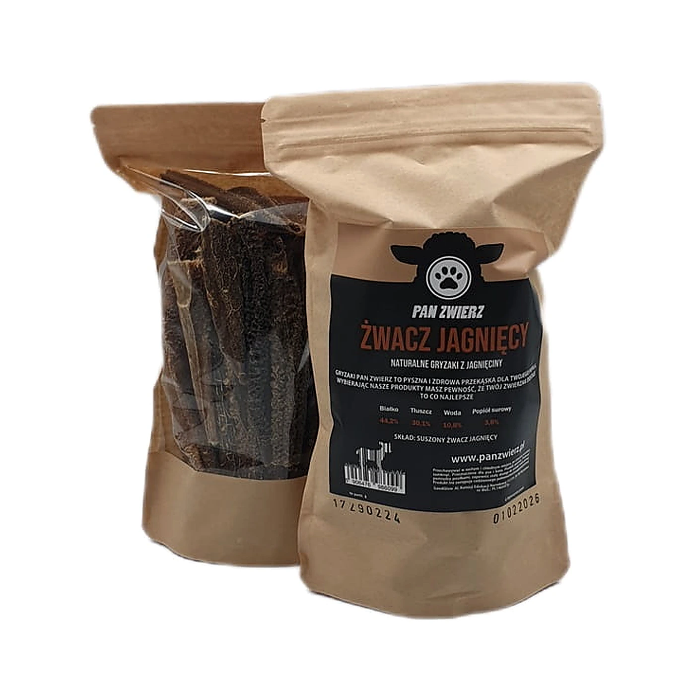 Gryzak naturalny Pan Zwierz Żwacze jagnięce 250 g.
