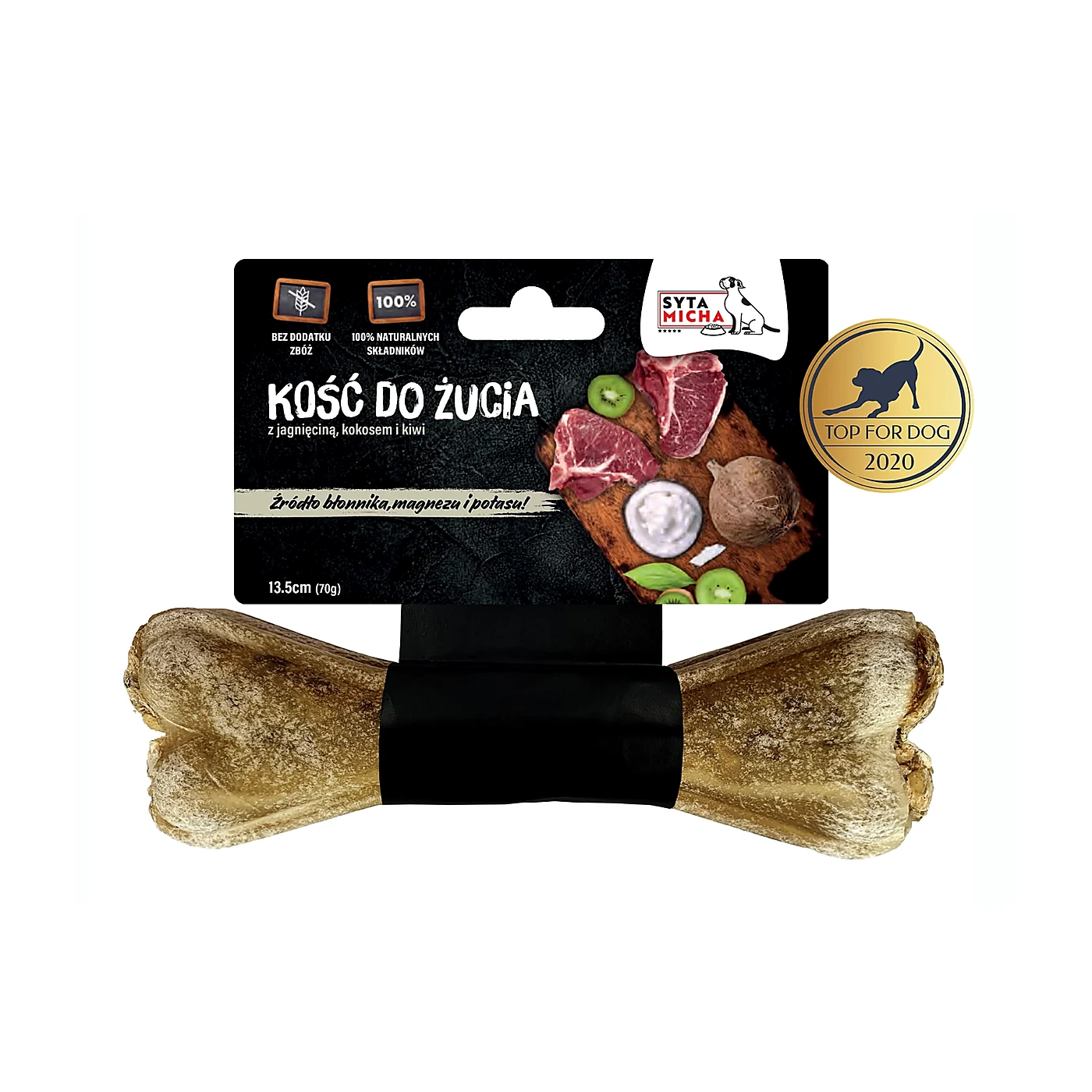 Kość do żucia dla psa z kiwi i kokosem 13,5 cm