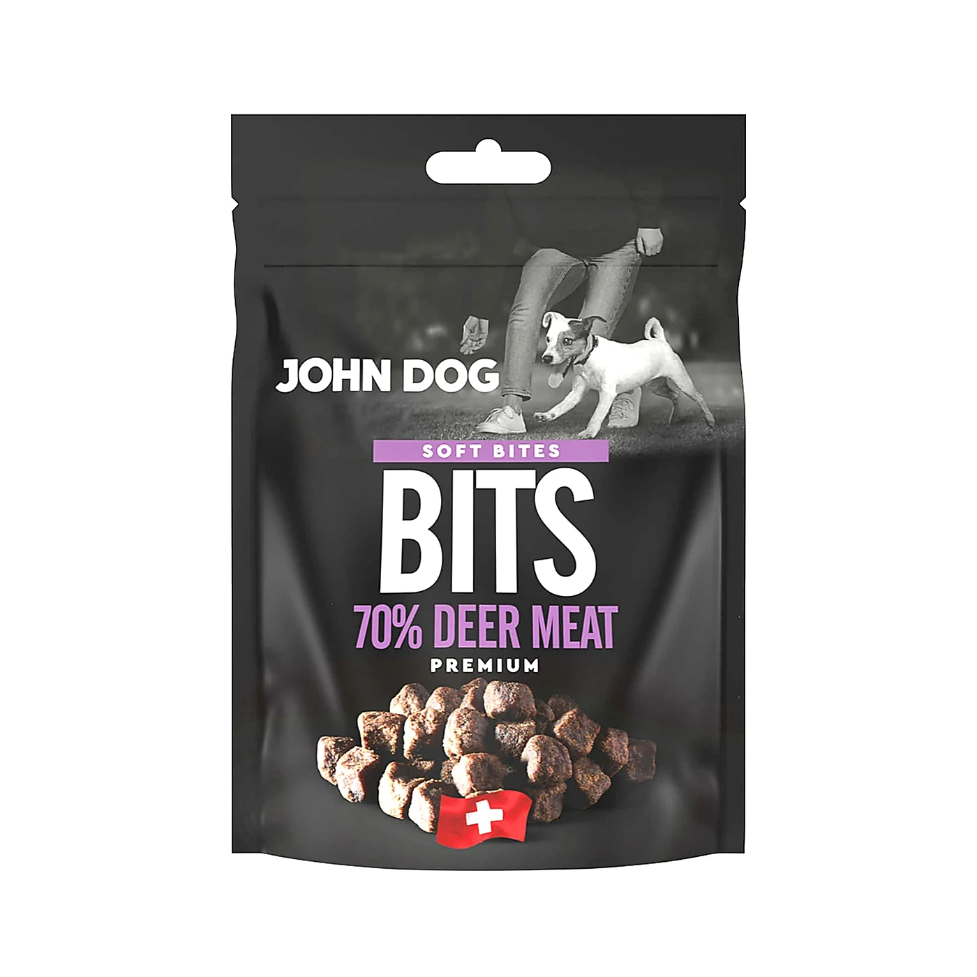 Przysmak dla psa Jeleń 70% Chapsy John Dog Soft Bites Bits 100 g