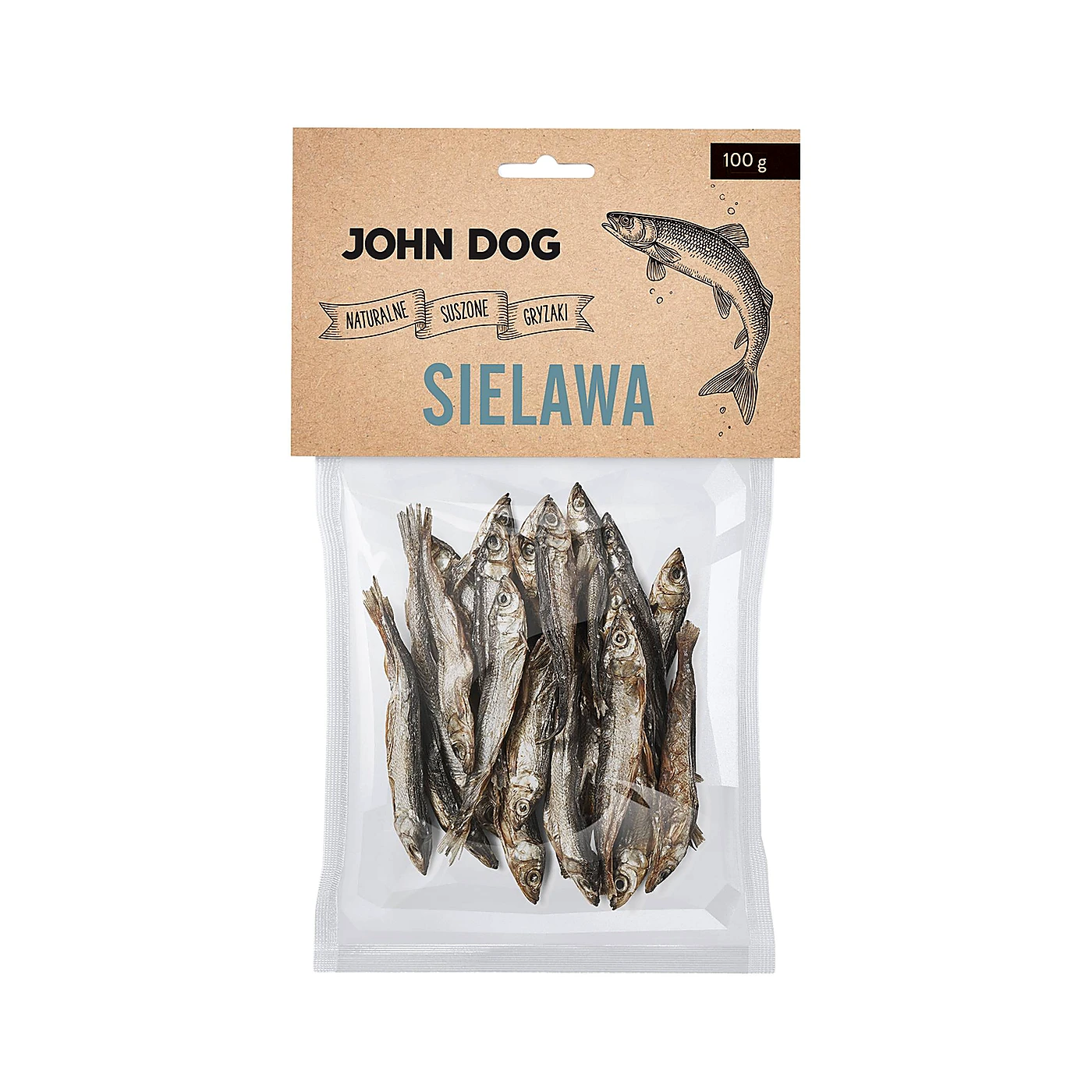Suszony gryzak dla psa. Sielawa 100g