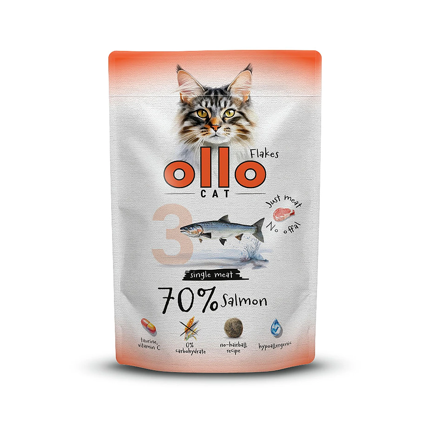 Ollo saszetka nr 3 kot Łosoś 85 g