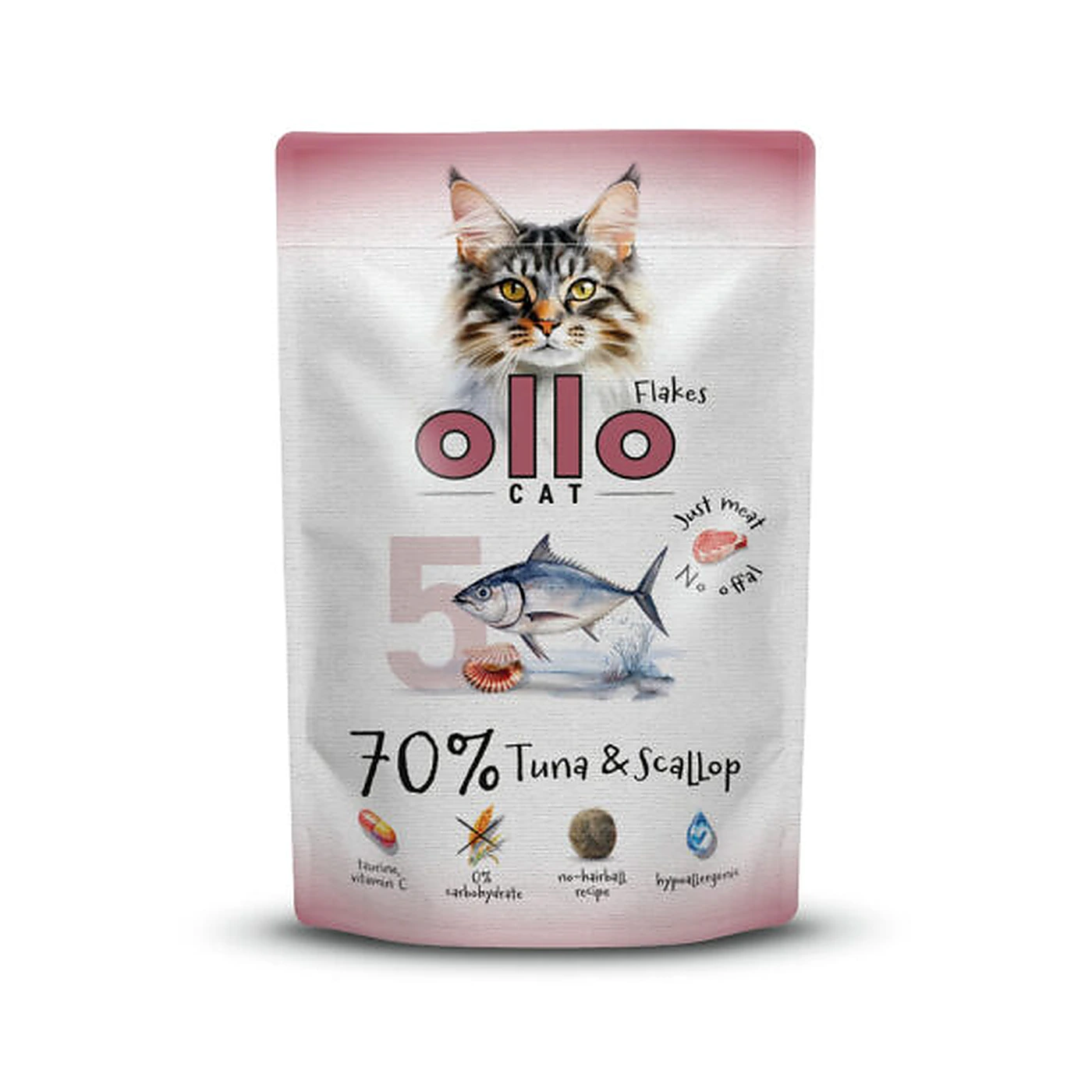Ollo saszetka nr 5 kot Tuńczyk Przegrzebki 85 g