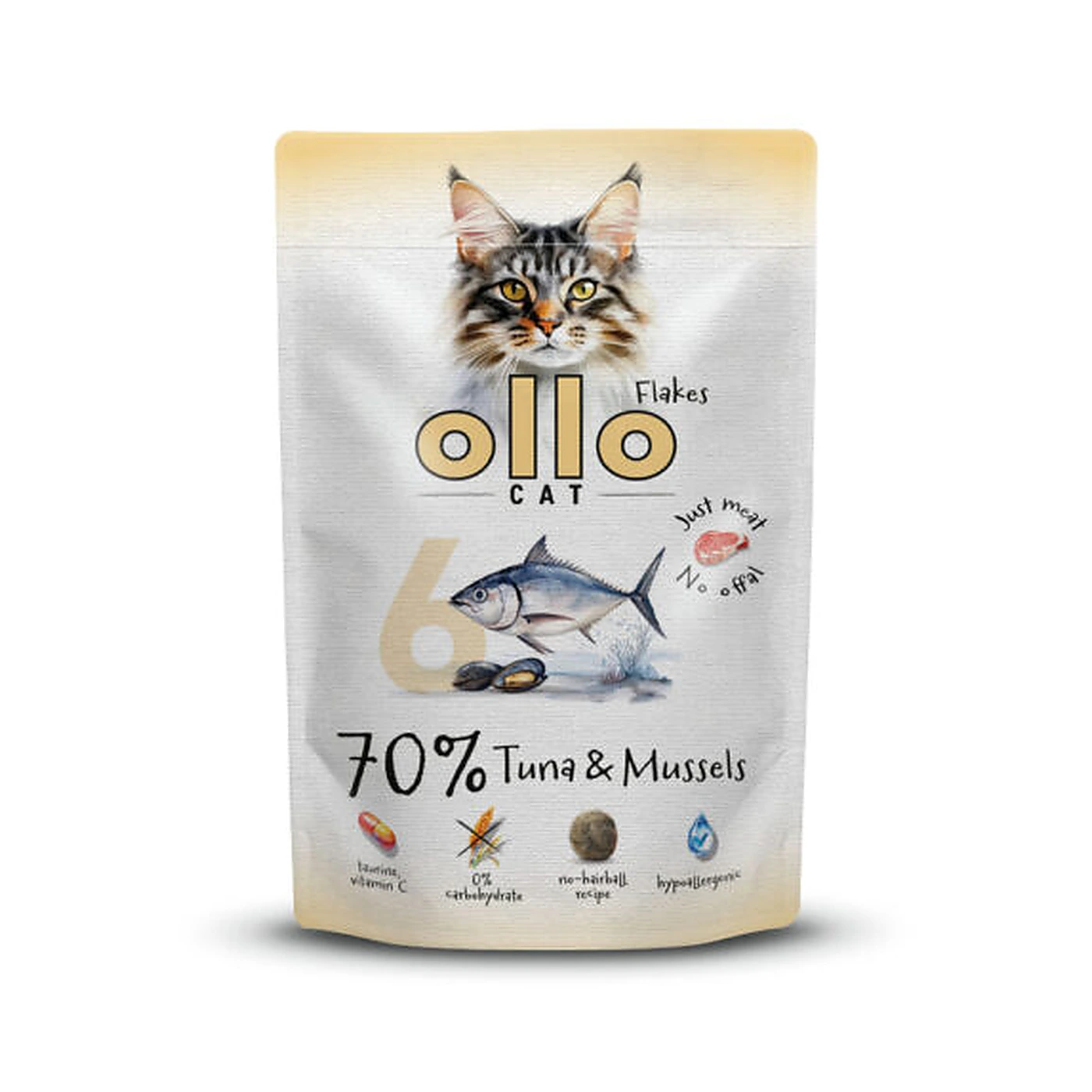 Ollo saszetka nr 6 kot Tuńczyk Omułek 85 g