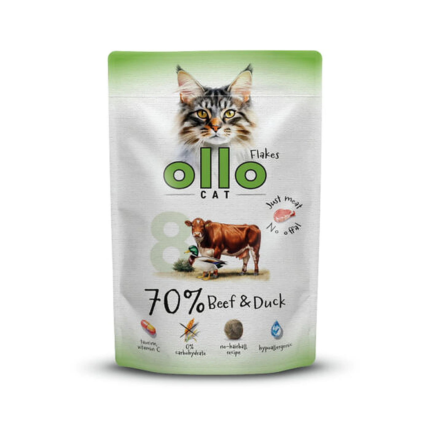 Ollo saszetka nr 8 kot Wołowina Kaczka 85 g