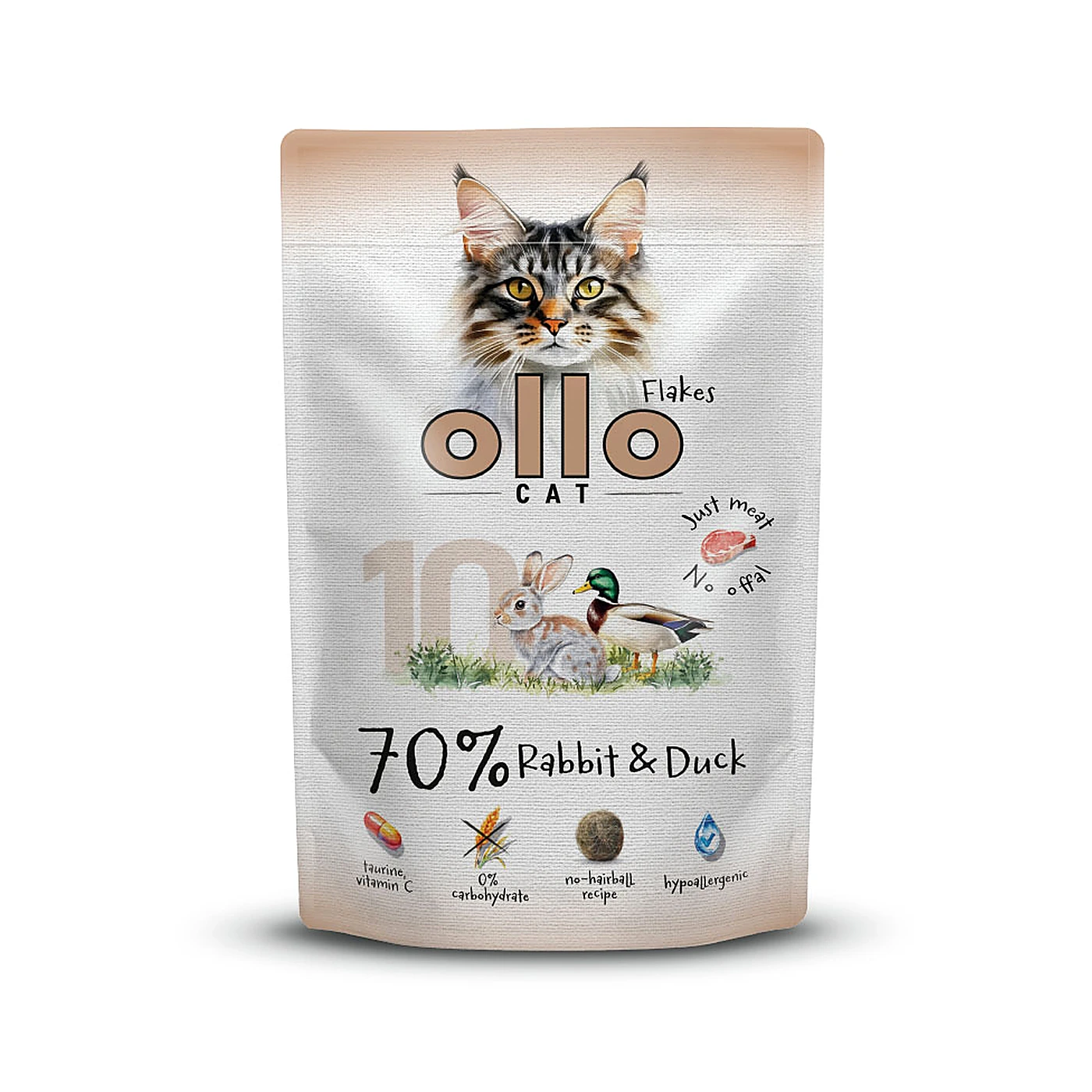 Ollo saszetka nr 10 kot Królik Kaczka 85 g