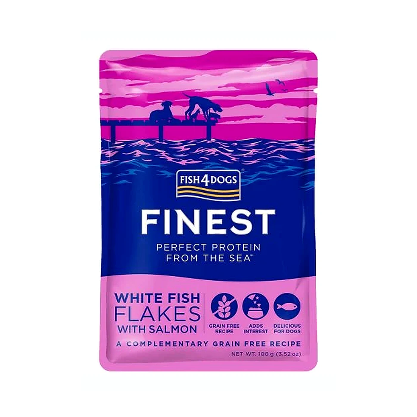 F4D Finest White Fish FLAKES with Salmon 100 g