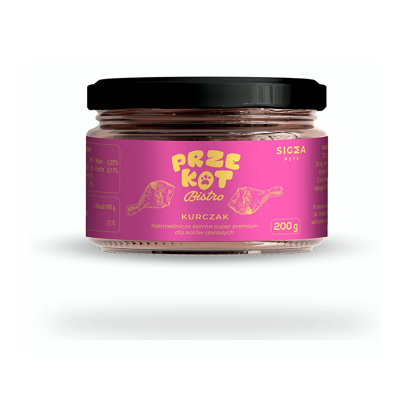 Mokra karma dla kotów z kurczaka - premium - 200 g