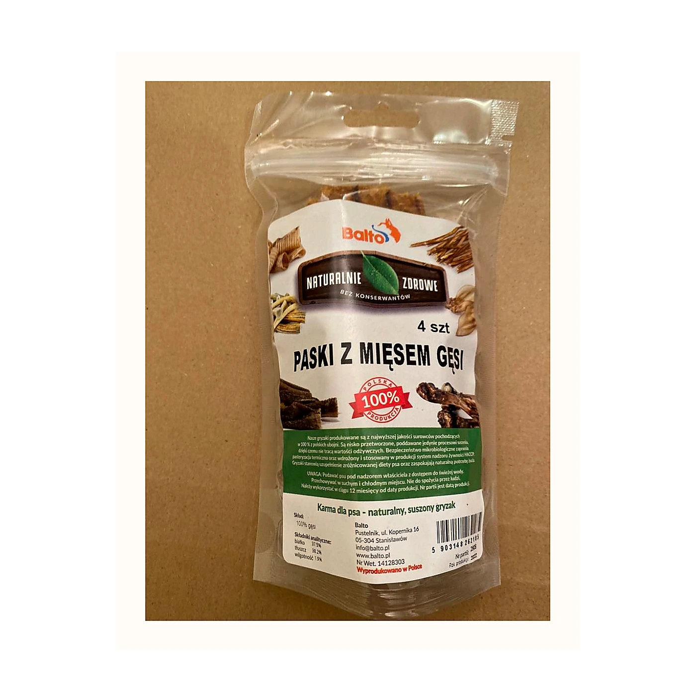 ZIOŁOWE ROZKOSZE PASKI Z GĘSI – NA HIGIENĘ JAMY USTNEJ - 1 KG. ZR3