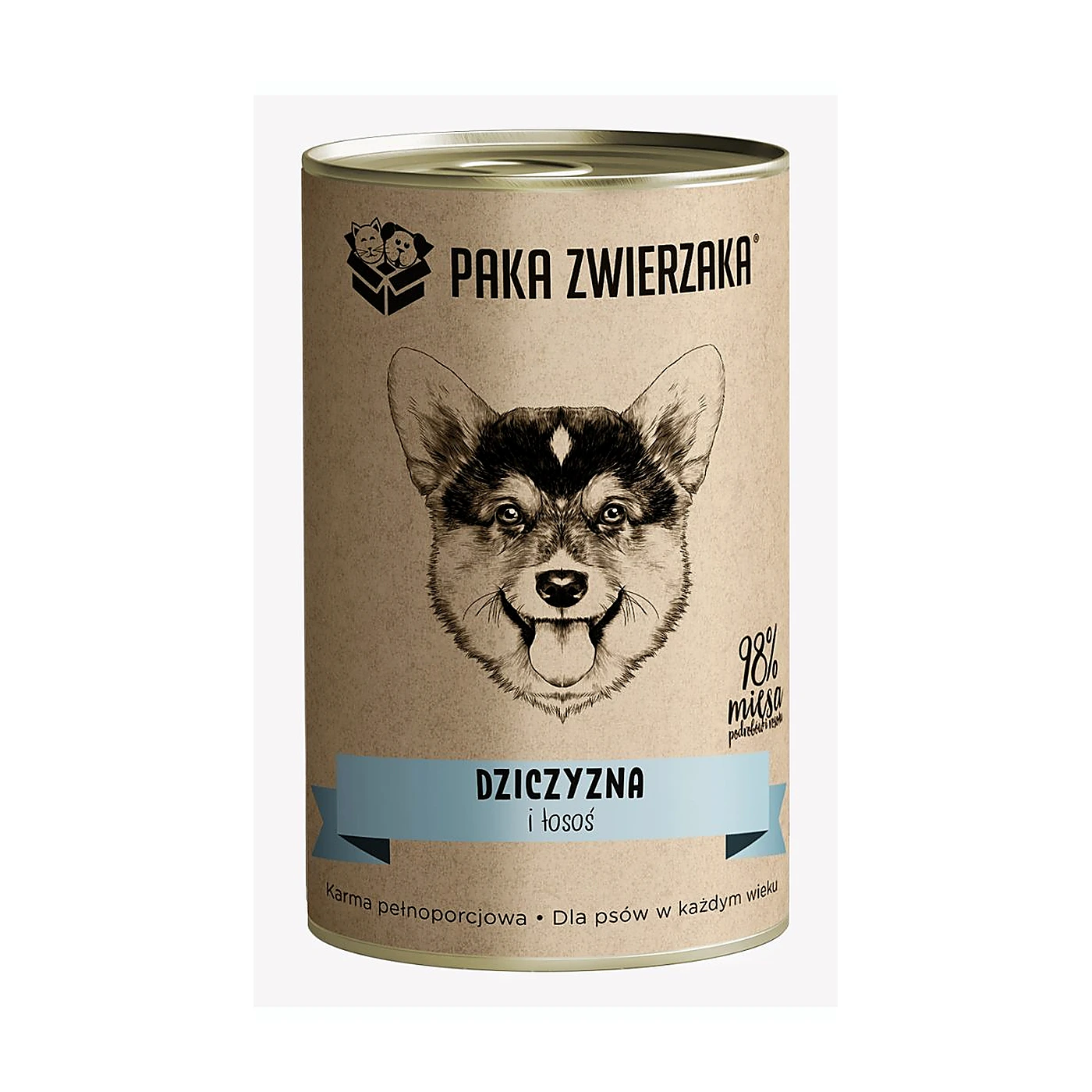 Karma mokra  Paka Zwierzaka Dziczyzna i łosoś 400g
