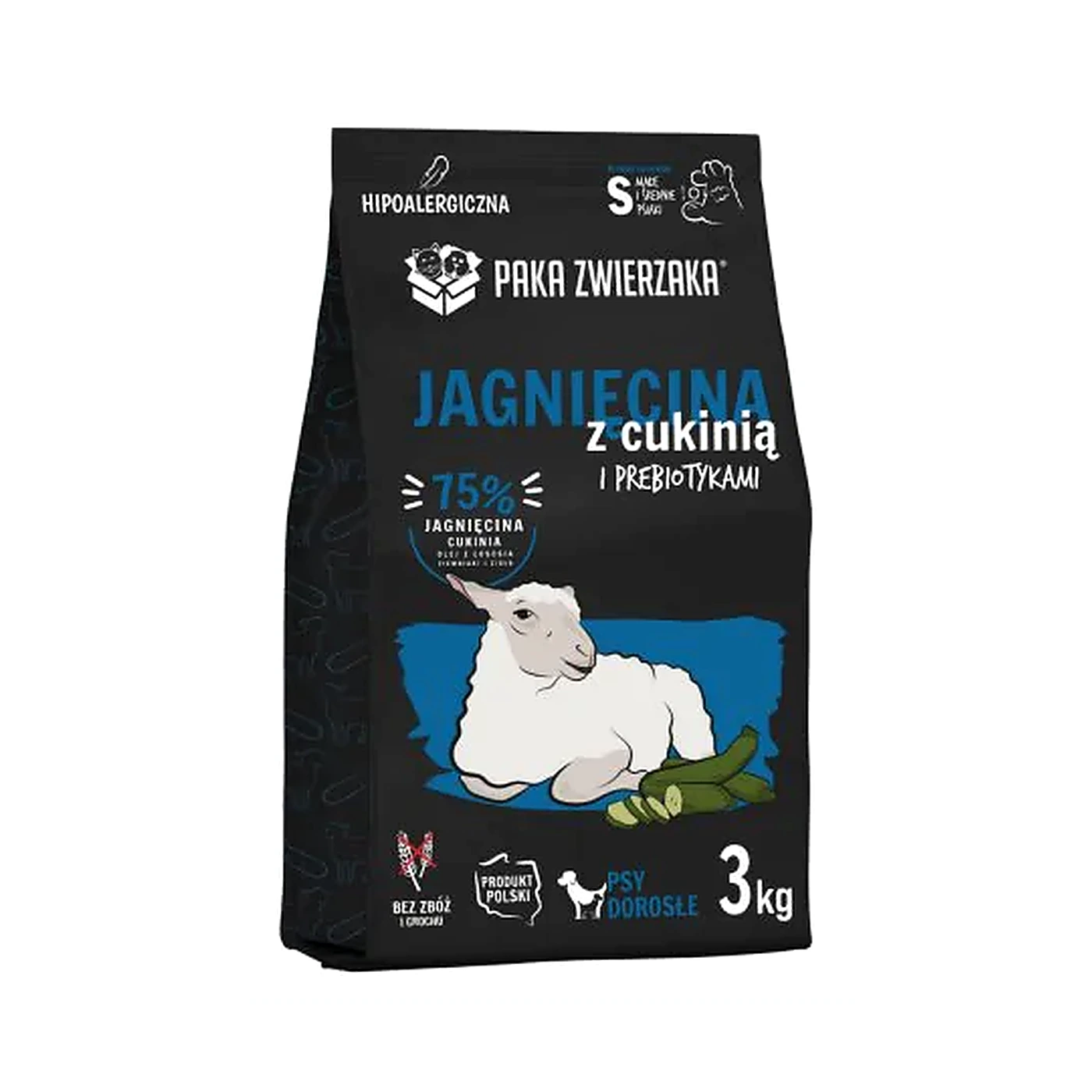 Karma sucha Paka Zwierzaka Jagnięcina z cukinią "S" 3kg