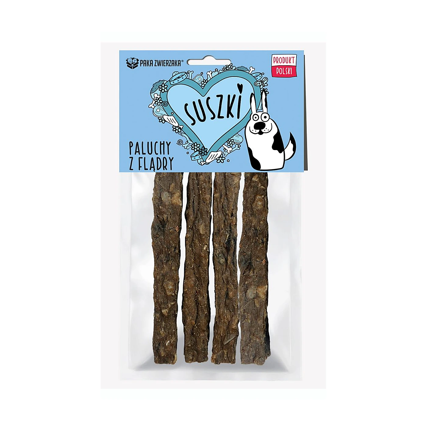 SUSZKI Paka Zwierzaka Paluchy z flądry 60g