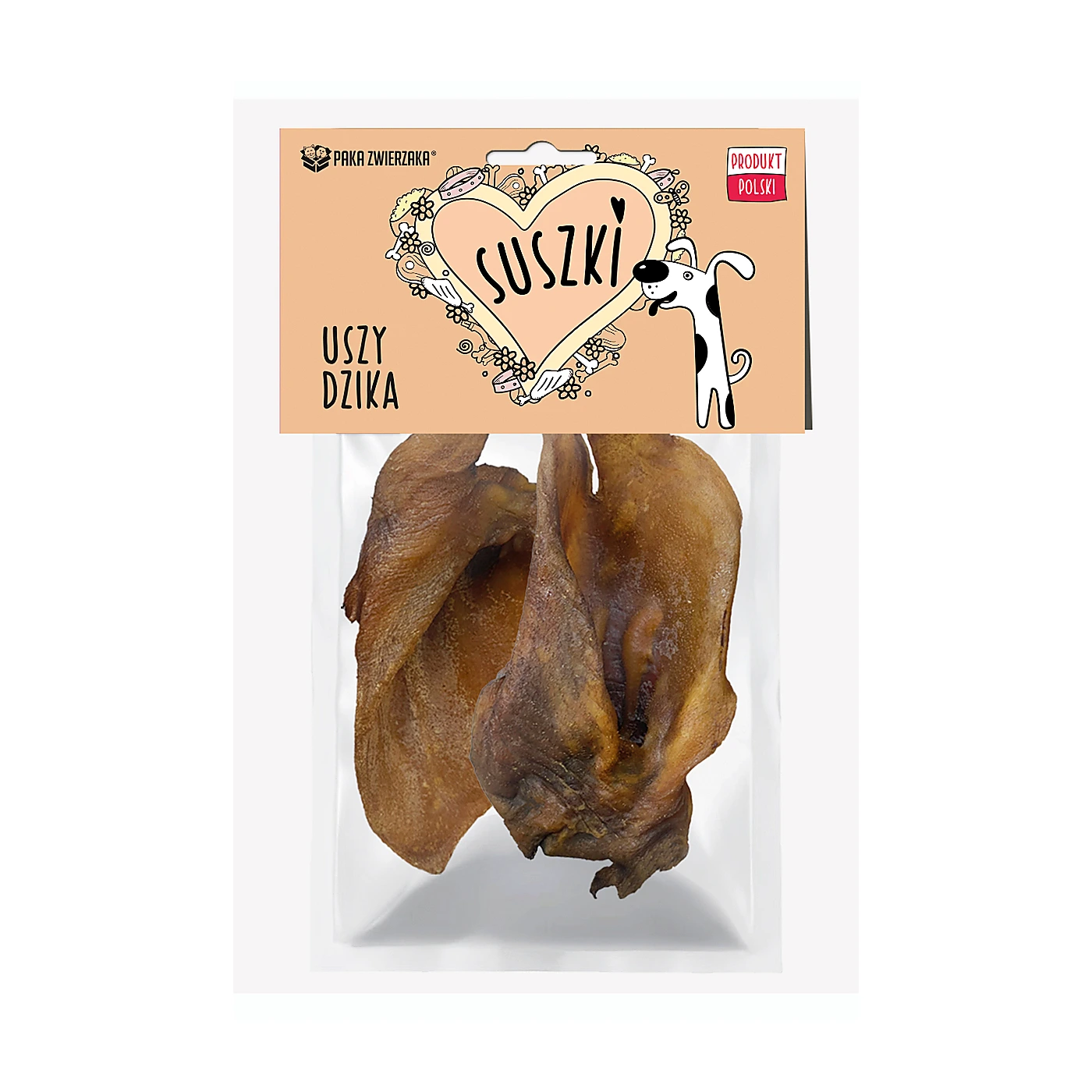 SUSZKI Paka Zwierzaka Uszy dzika 2szt.