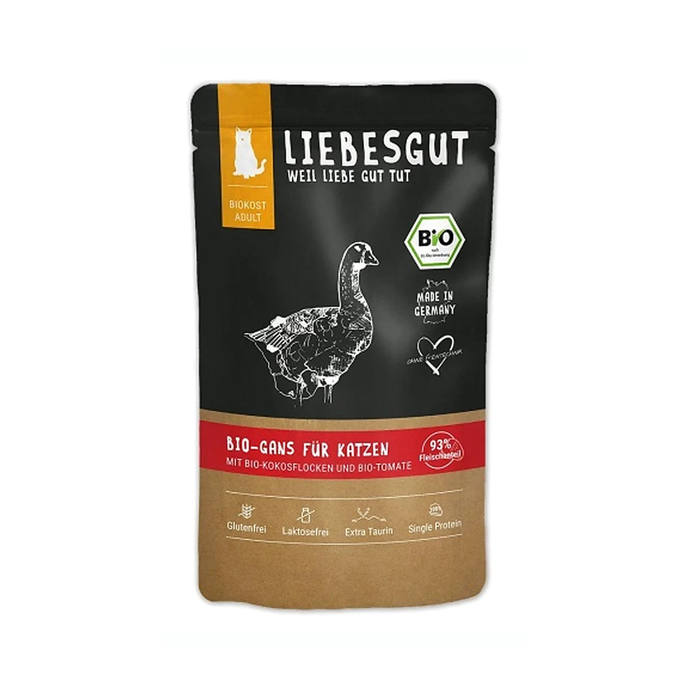 LIEBESGUT CAT Bio Gans - ekologiczna gęś z płatkami  kokosowymi (100g)