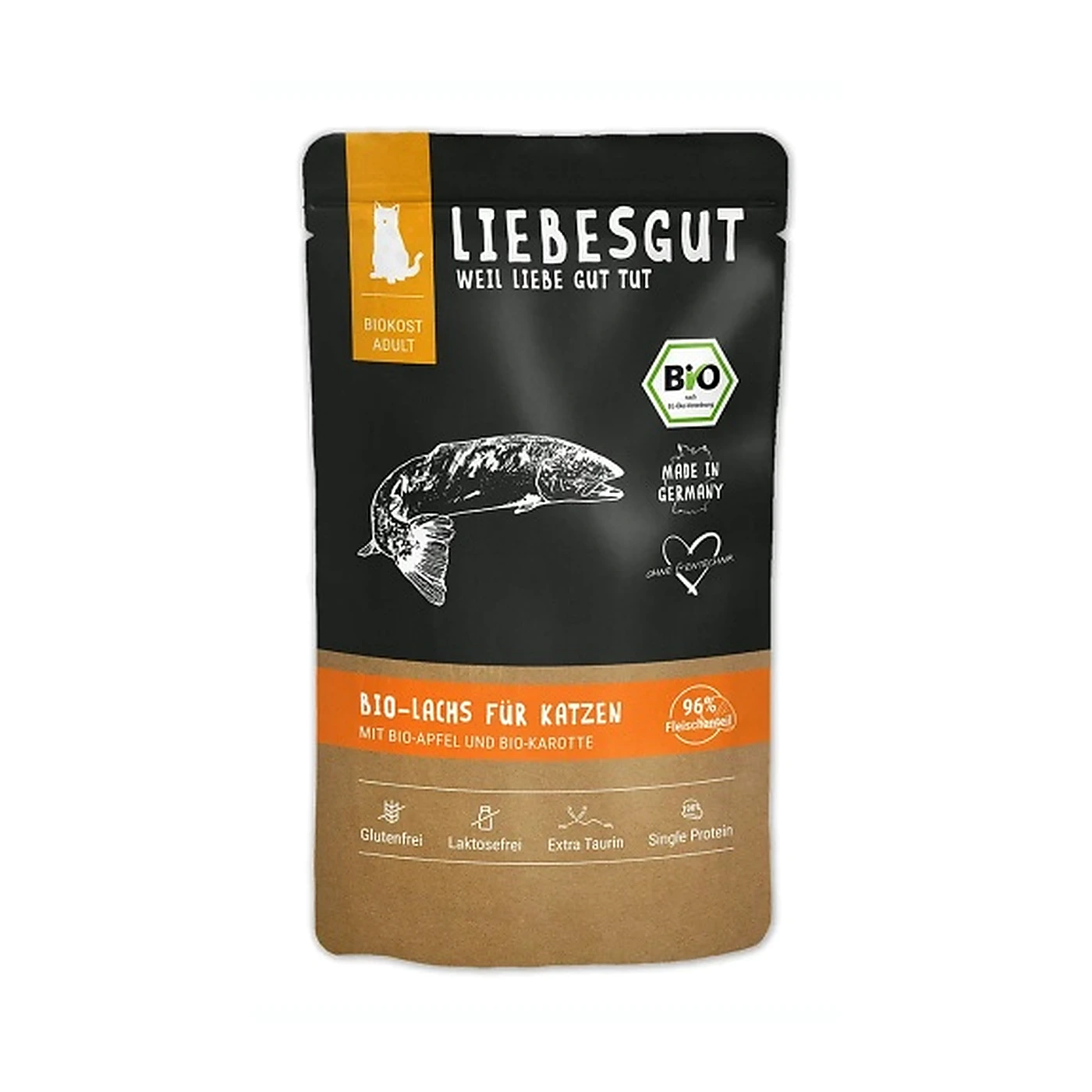 LIEBESGUT CAT Bio Lachs - ekologiczny łosoś z jabłkiem (100g)