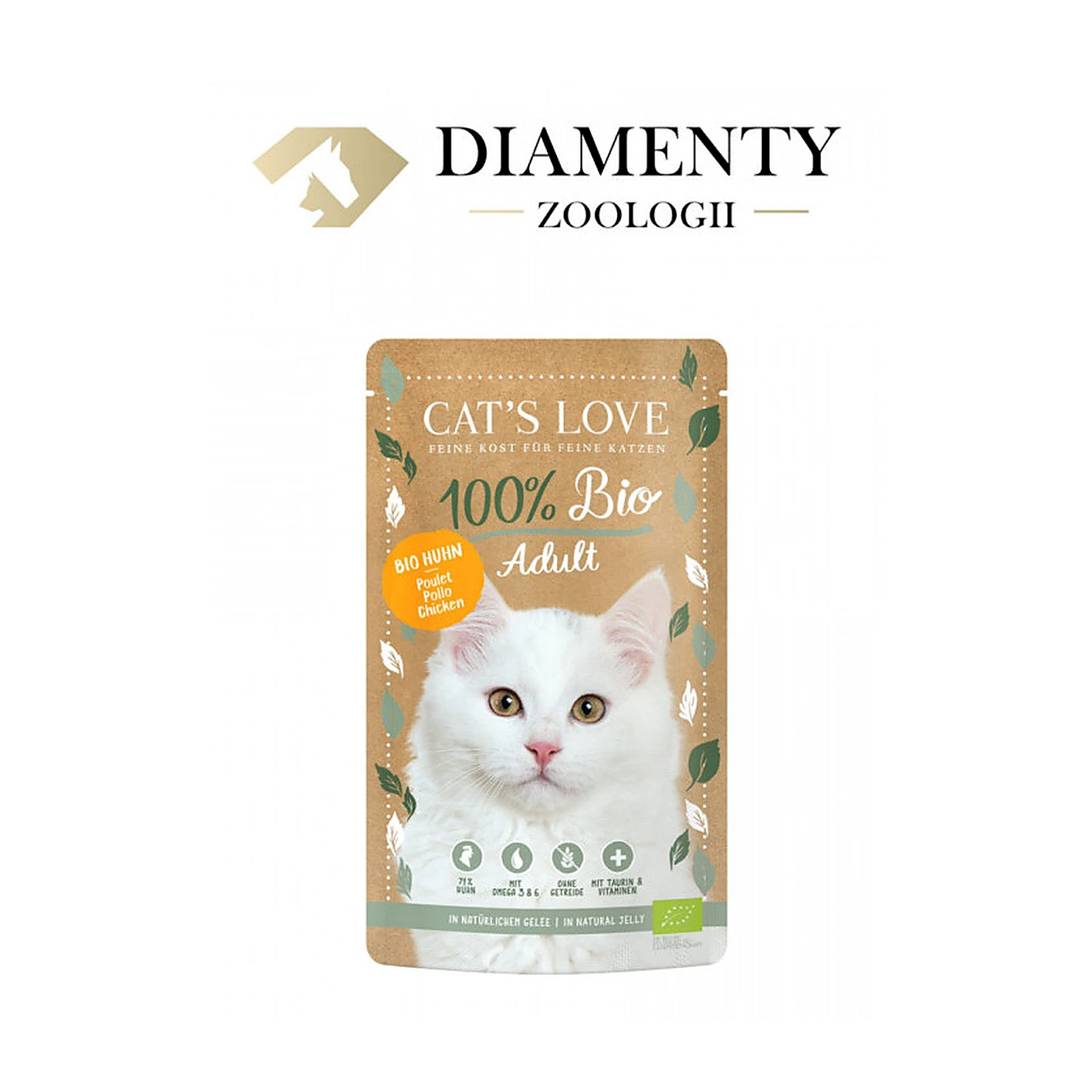 CAT'S LOVE Bio Chicken – ekologiczny kurczak w naturalnej galaretce (100g)