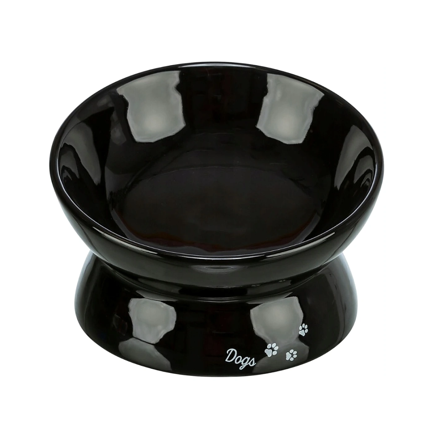 Miska ergonomiczna, dla psa, ceramiczna, 0,35 l/o 17 cm, czarna