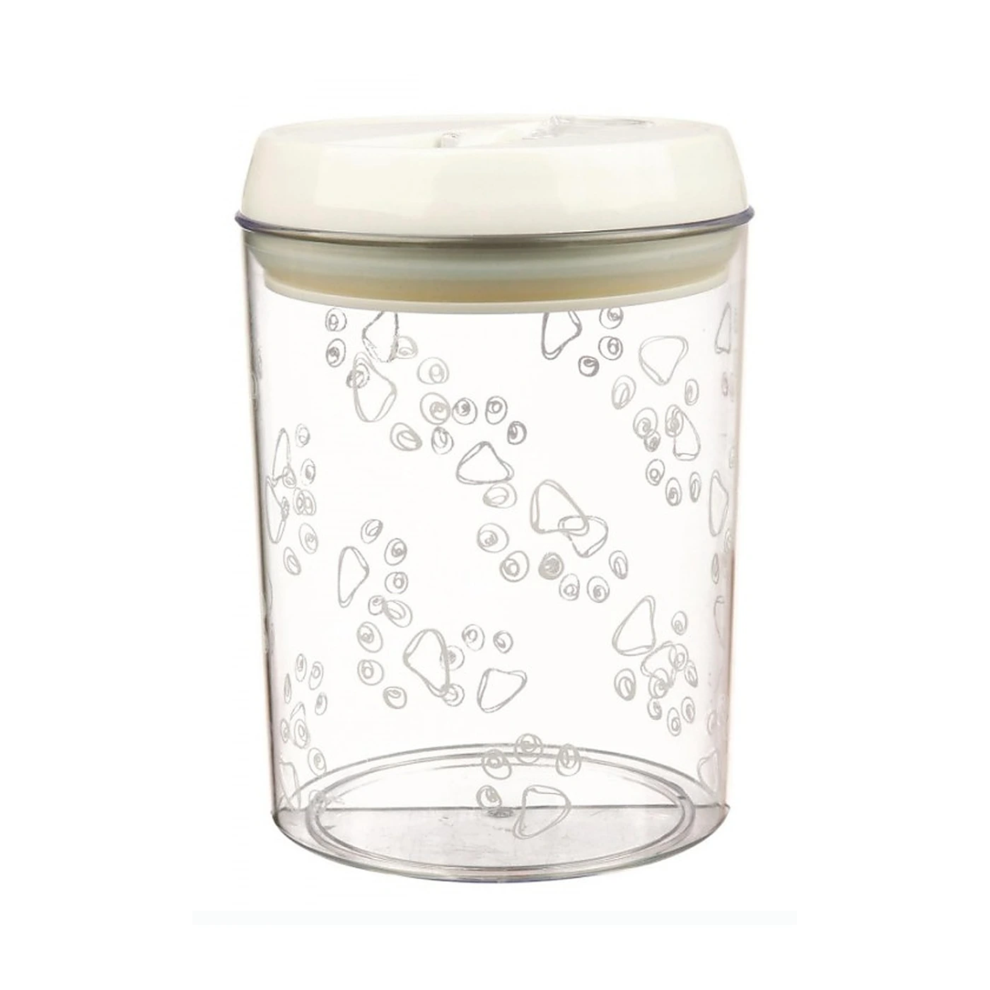 Pojemnik na karmę, plastikowy, 1.5 l/o 12 × 17.5 cm, przezroczysty