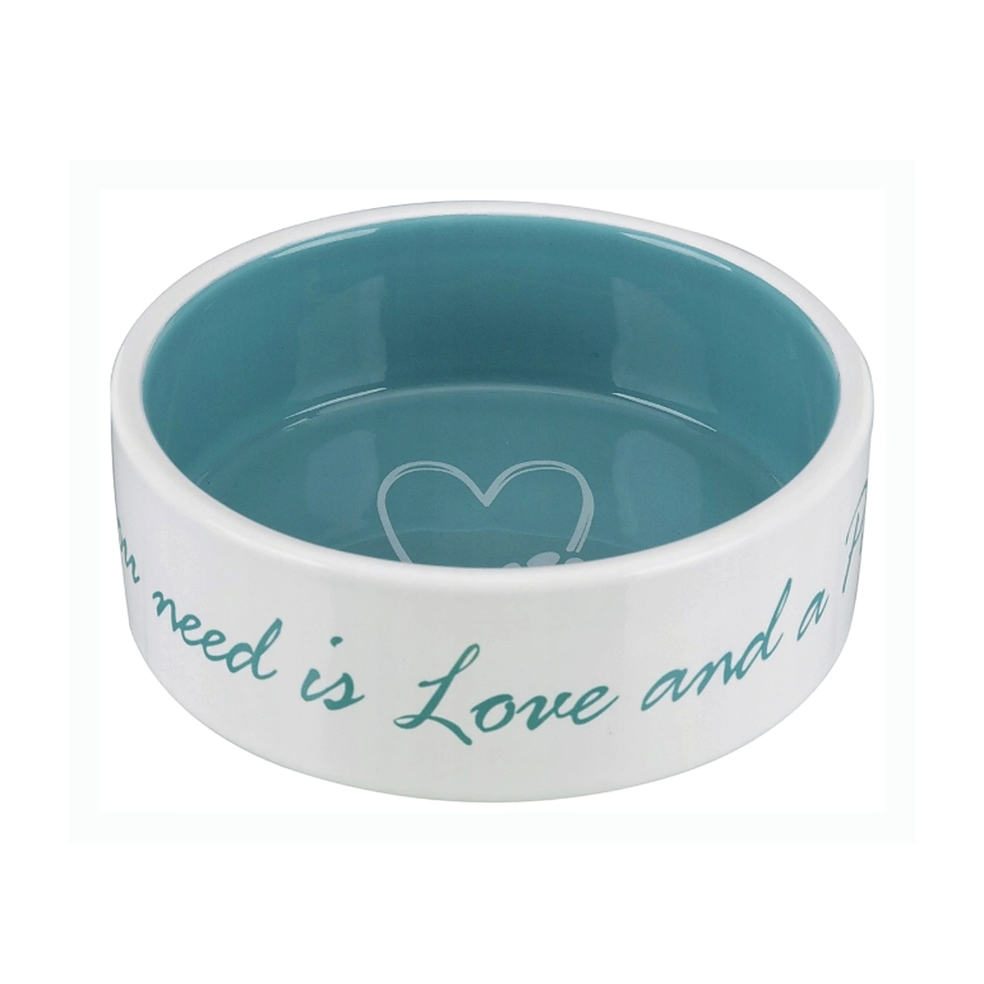 Miska ceramiczna Pet's Home, 0.3 l/o 12 cm, kremowa/jasnoniebieska